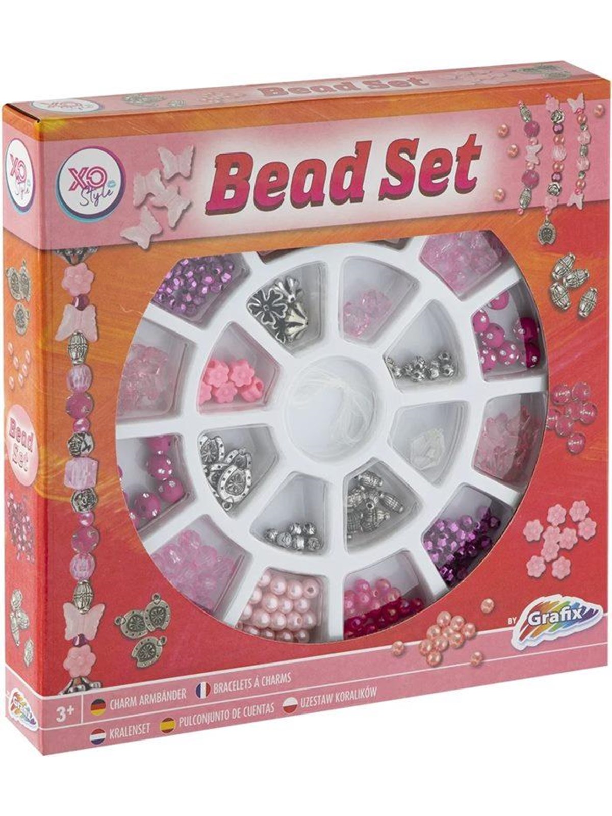 Hobby Mate Perlesæt 26*26cm. Pink, Hobby Artikler
