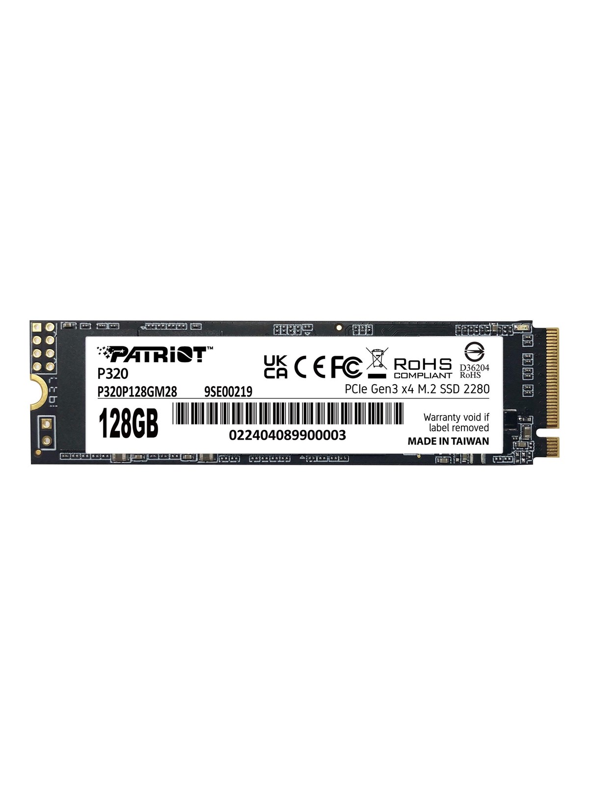 Patriot P320 - SSD - 128 GB - PCIe 3.0 x4 (NVMe), Ssd Harddisk