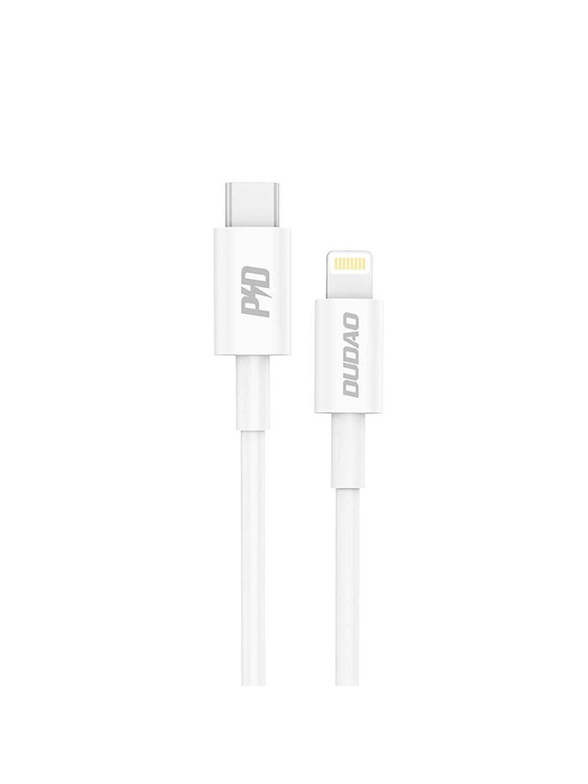Dudao L6X USB-C - Lightning PD 20W 1m Cable - White, Usb Kabel