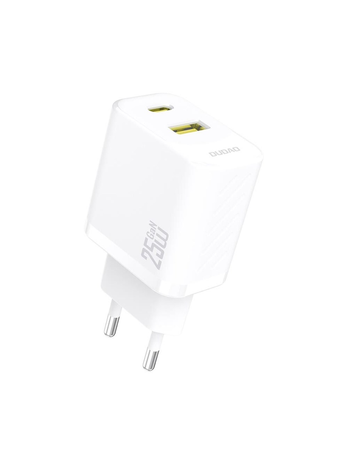 Dudao A26T GaN 25W USB-A USB-C Charger - White, Mobil Oplader