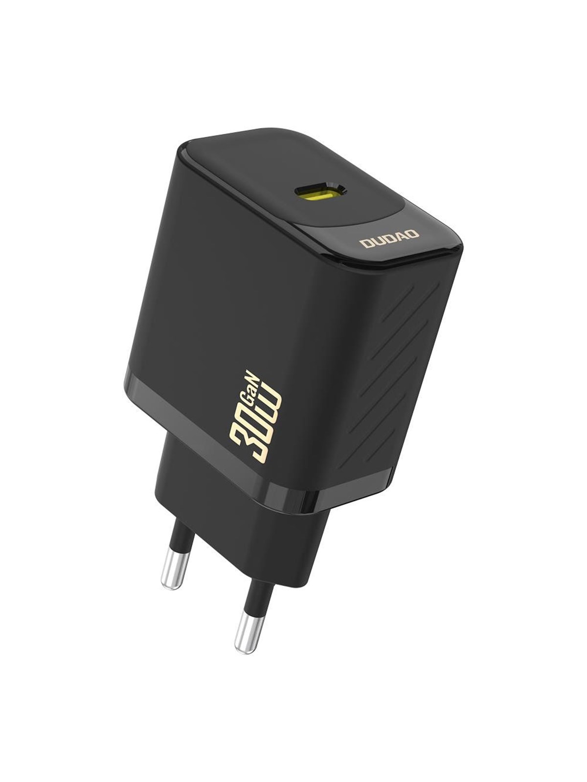 Dudao A27P 30W PD GaN USB-C Wall Charger - Black, Mobil Oplader