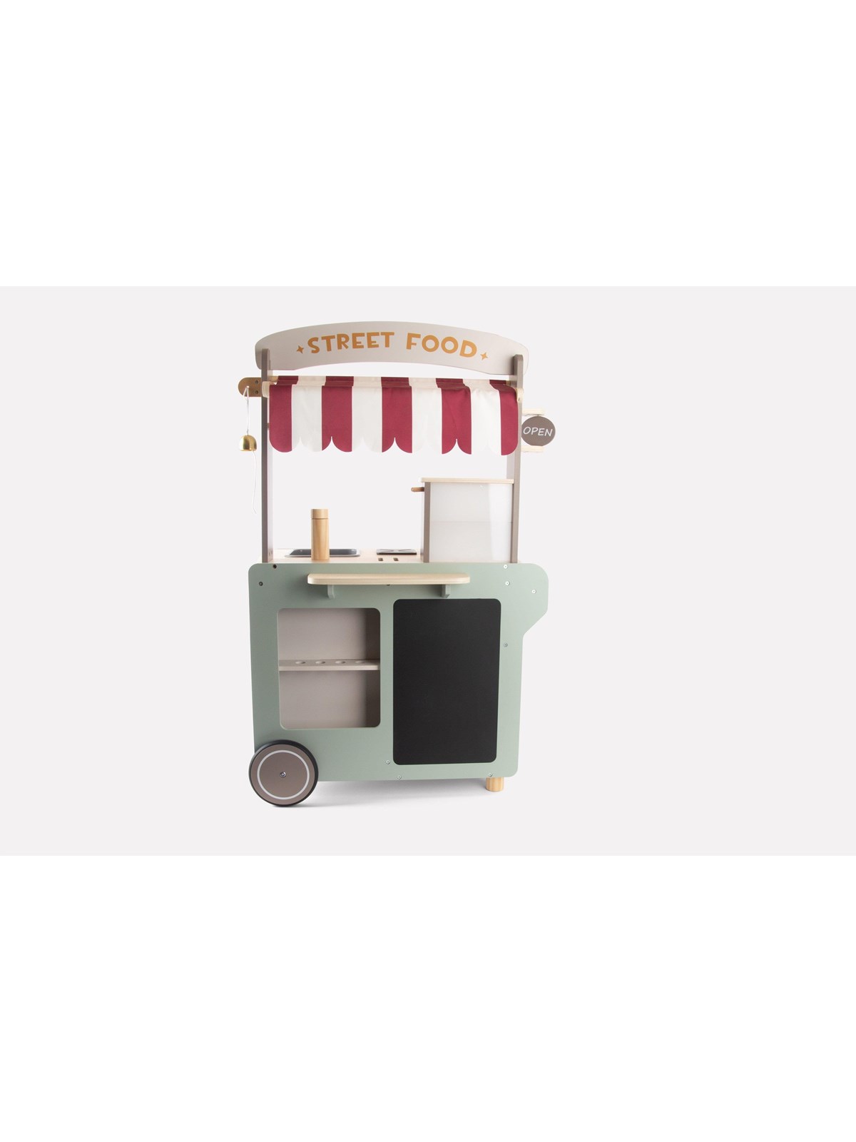 Dantoy Street Food køkken i træ med tilbehør, Legekøkken