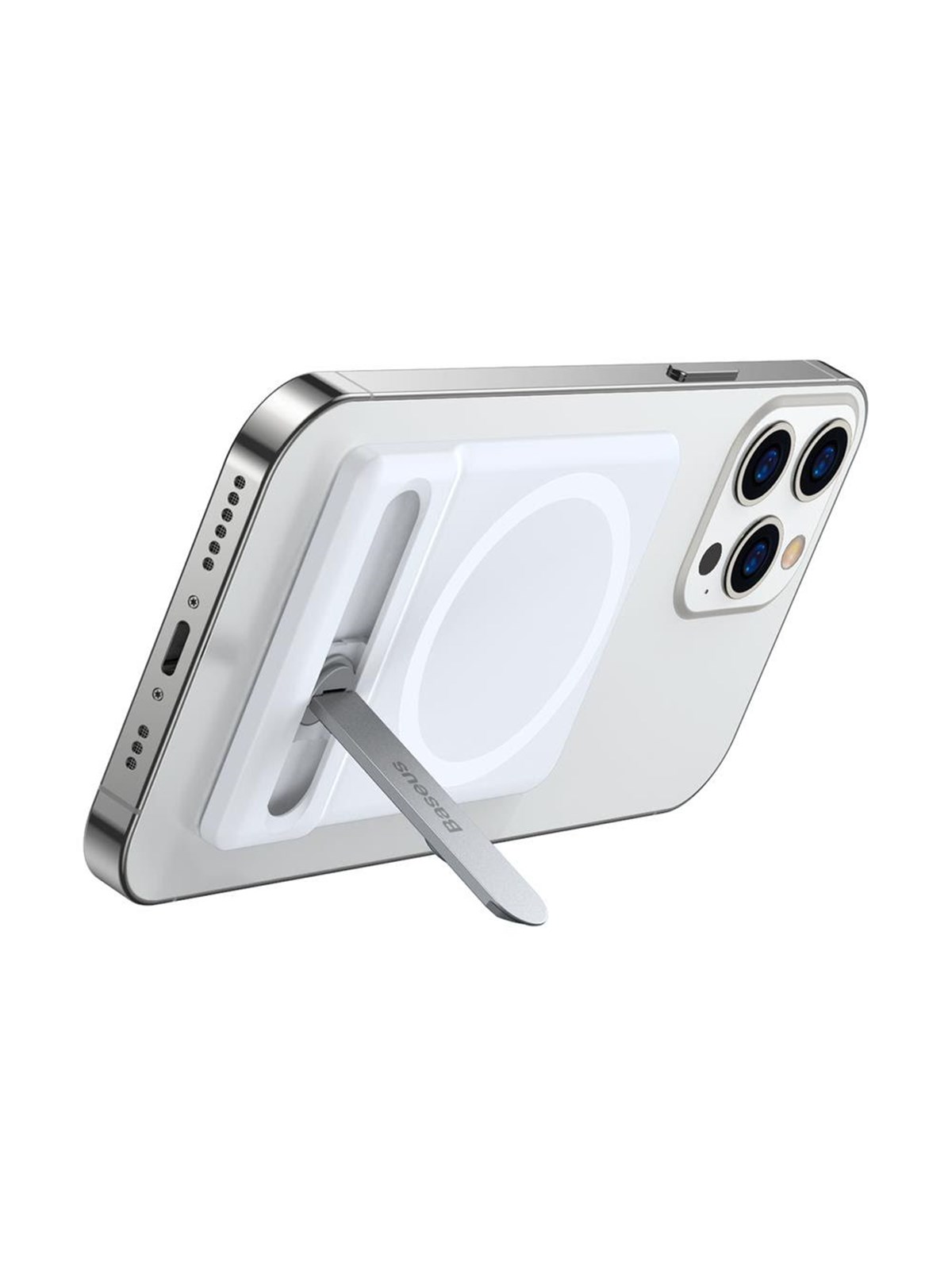 Baseus folding stand with magnetic holder white (LUXZ010002), Mobil Tilbehør
