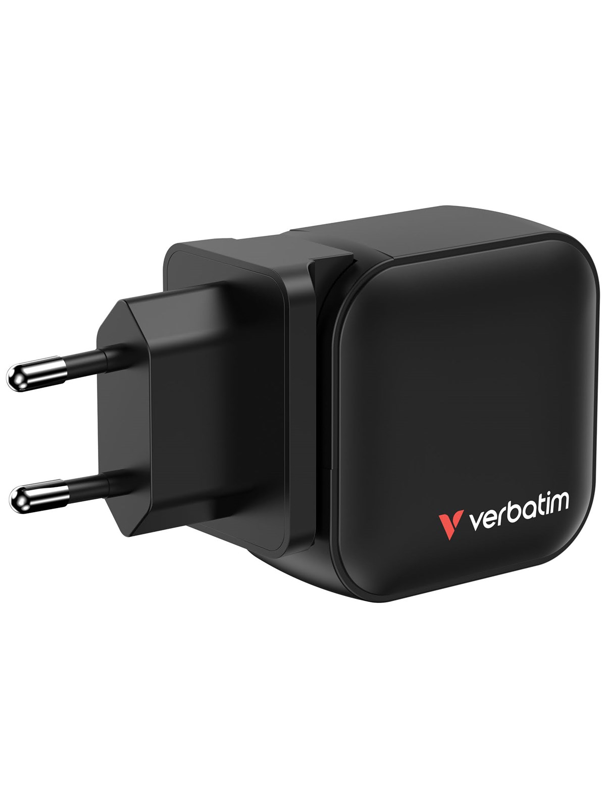 Verbatim Mini GaN Charger 70W 3 Port US plug with EU and UK adaptors, Mobil Oplader