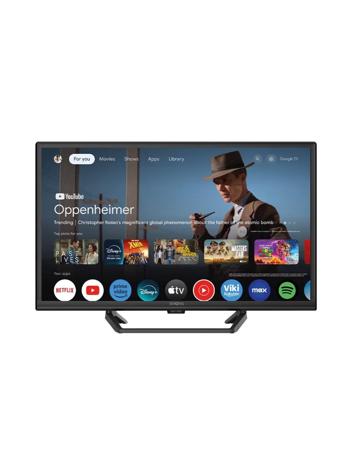 Strong 24" Fladskærms TV LED 720p HD 12V GOOGLE TV Central Stand | HDR 10
