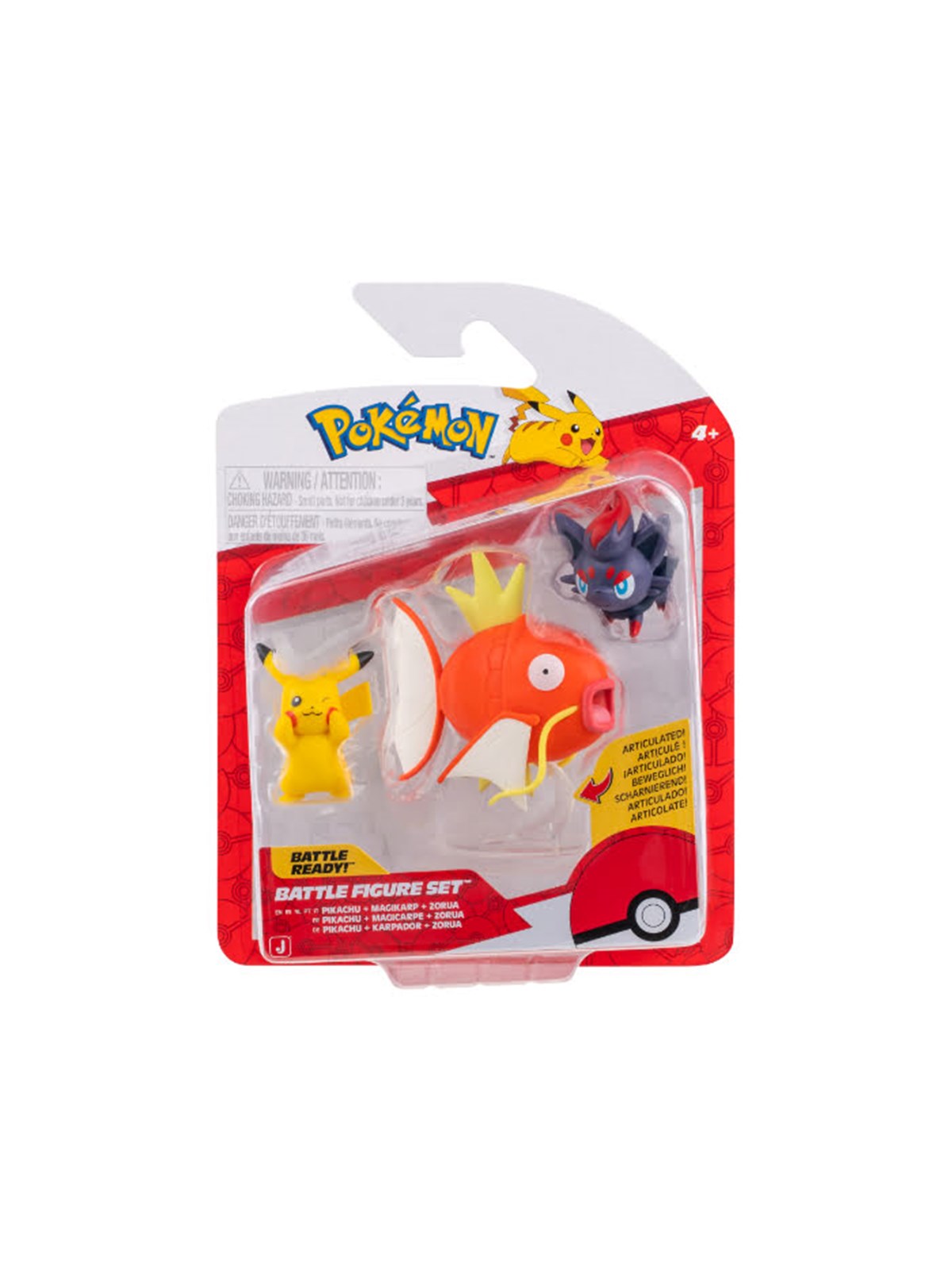 Pokemon Battle Figure 3 pk Pikachu/Magikarp/Zorua, Pokemon