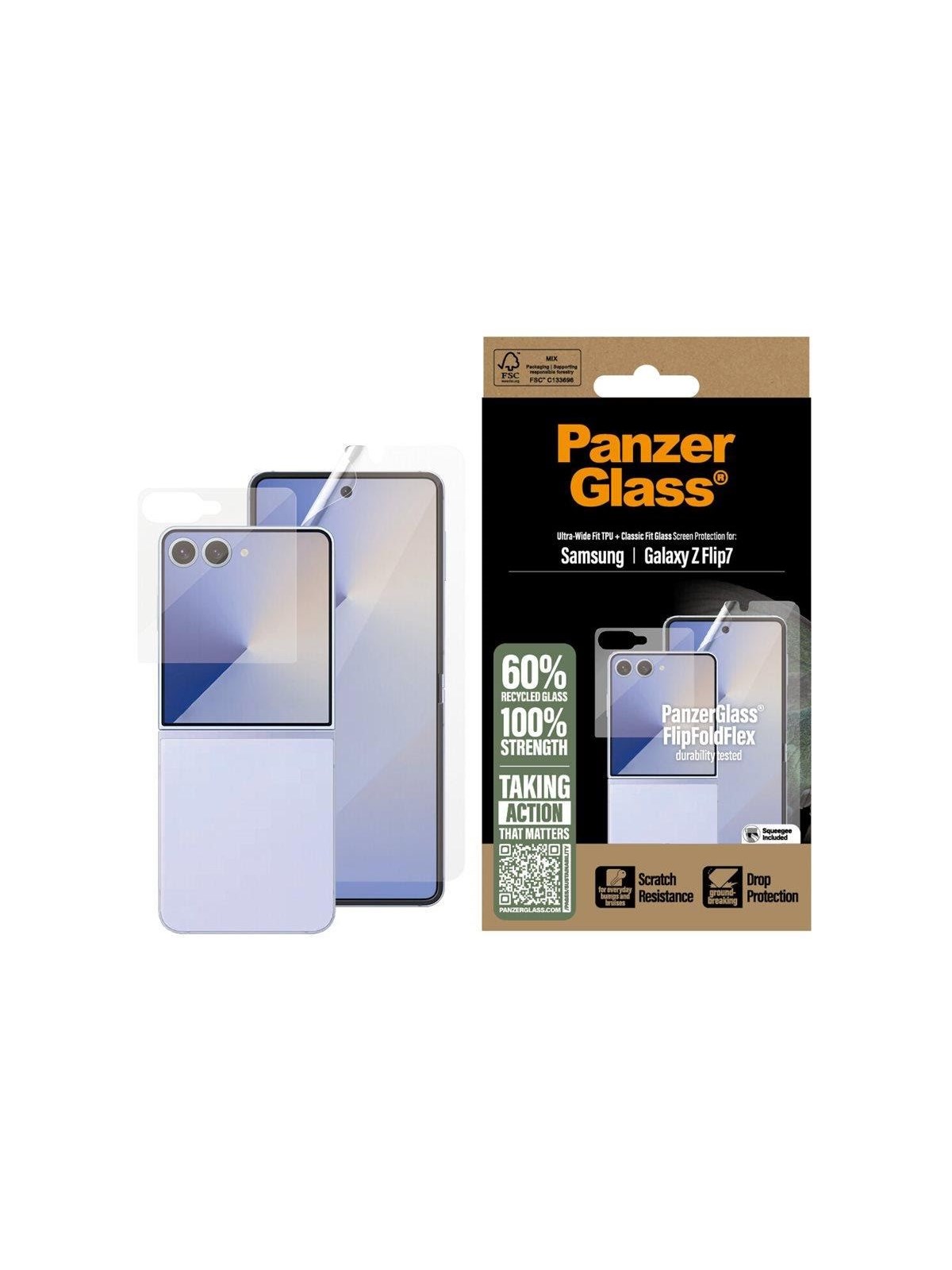 PanzerGlass Screen Protector Samsung Galaxy Z Flip7 | Glass & Film, Beskyttelsesglas