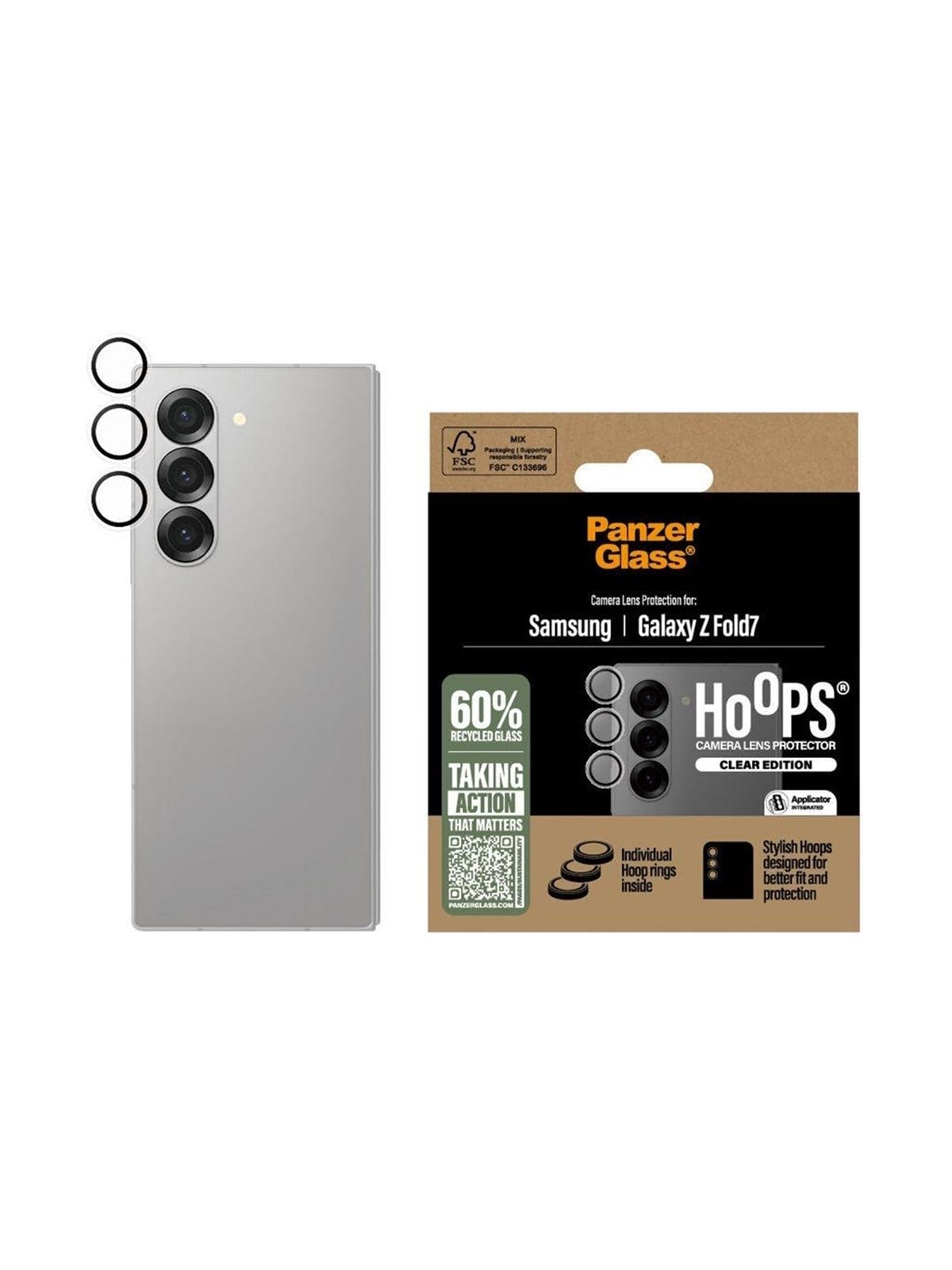PanzerGlass Hoops Transparent Camera Lens Protector Samsung Galaxy Z Fold7