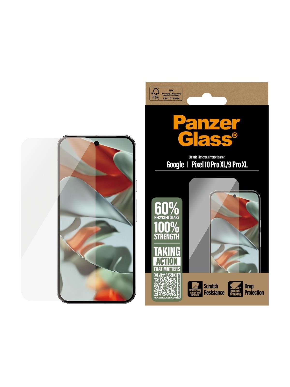 PanzerGlass Screen Protector Google Pixel 10 Pro XL | 9 Pro XL | Classic Fit