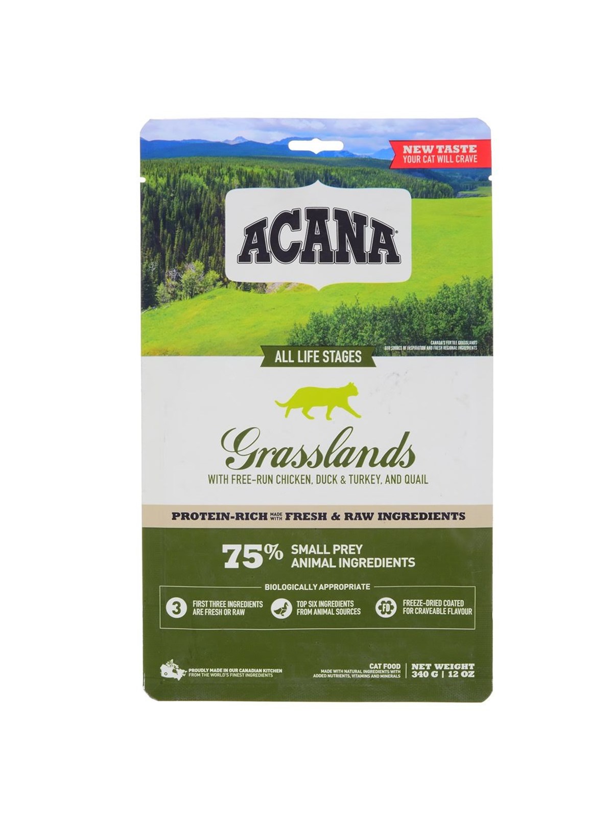 Acana Grasslands Dry Cat Food 340g, Katteudstyr