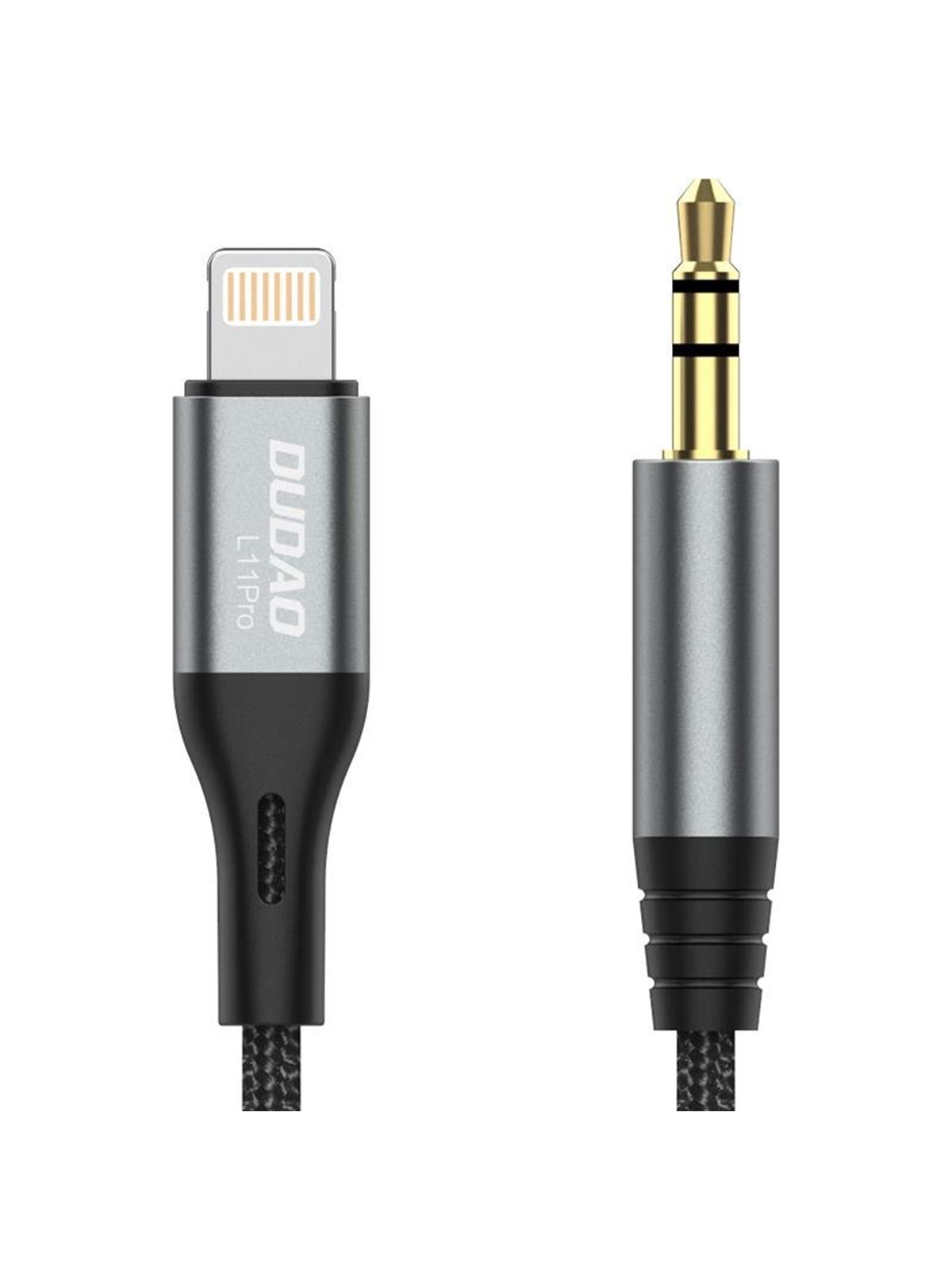 Dudao audio cable Lightning - mini jack 3.5mm 1m gray (L11PRO), Audiokabel