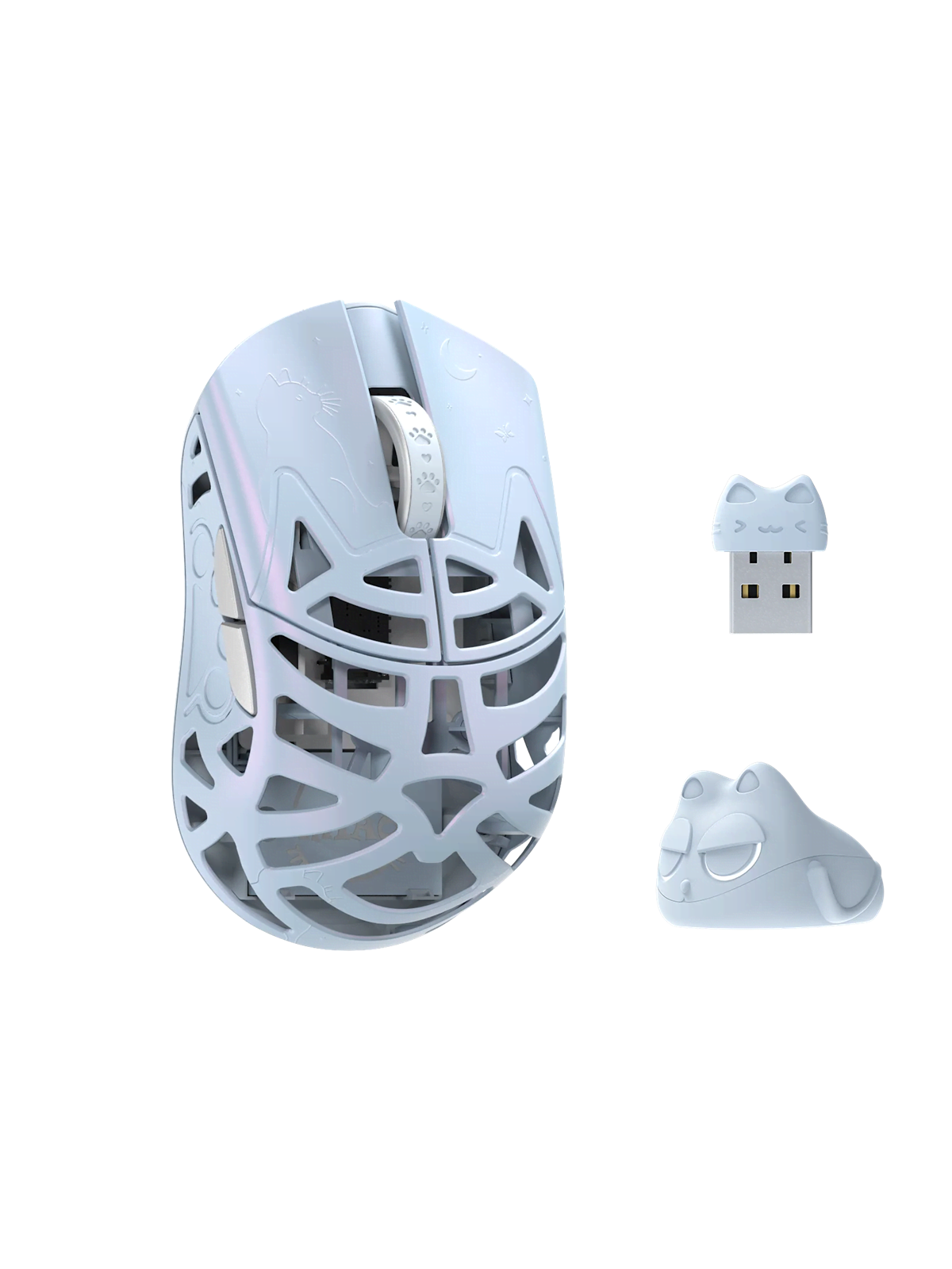 WLMouse Beast Miao (Omron) / Wireless 8K / Magnesium - Gaming Mus - Optisk - 5 knapper - Blå