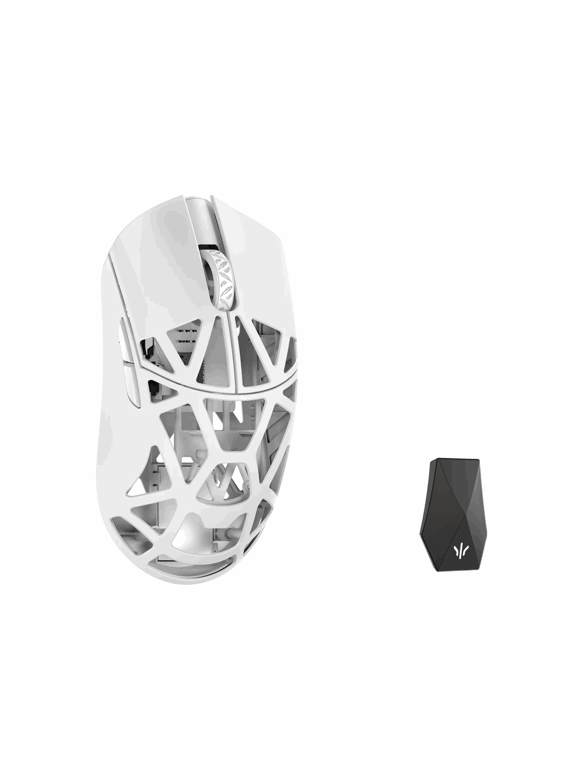 WLMouse Beast X Max (Solid Side + Omron) / Wireless 8K / Magnesium - Gaming Mus - Optisk - 5 knapper - Hvid