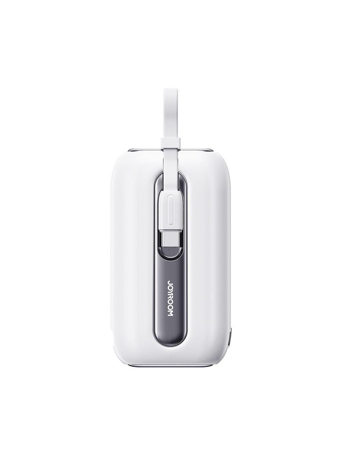Joyroom mini powerbank 10000mAh Colorful Series 22.5W with 2 built-in USB C and Lightning cables white (JR-L012) Powerbank - Hvid - 10000 mAh