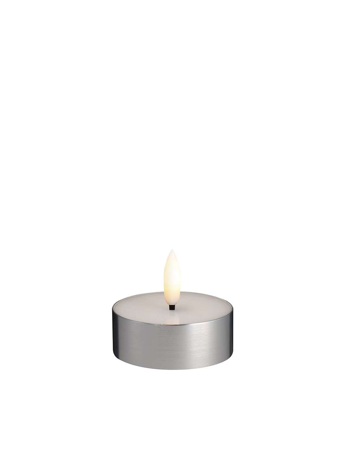 Moods & More LED Melted tealight - Metal silver finish, Boligindretning