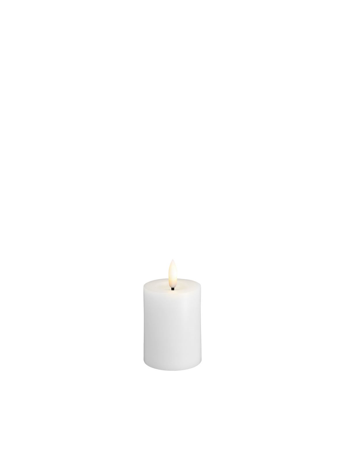 Moods & More LED pillar candle - Melted Classic white - 49x75 mm, Boligindretning