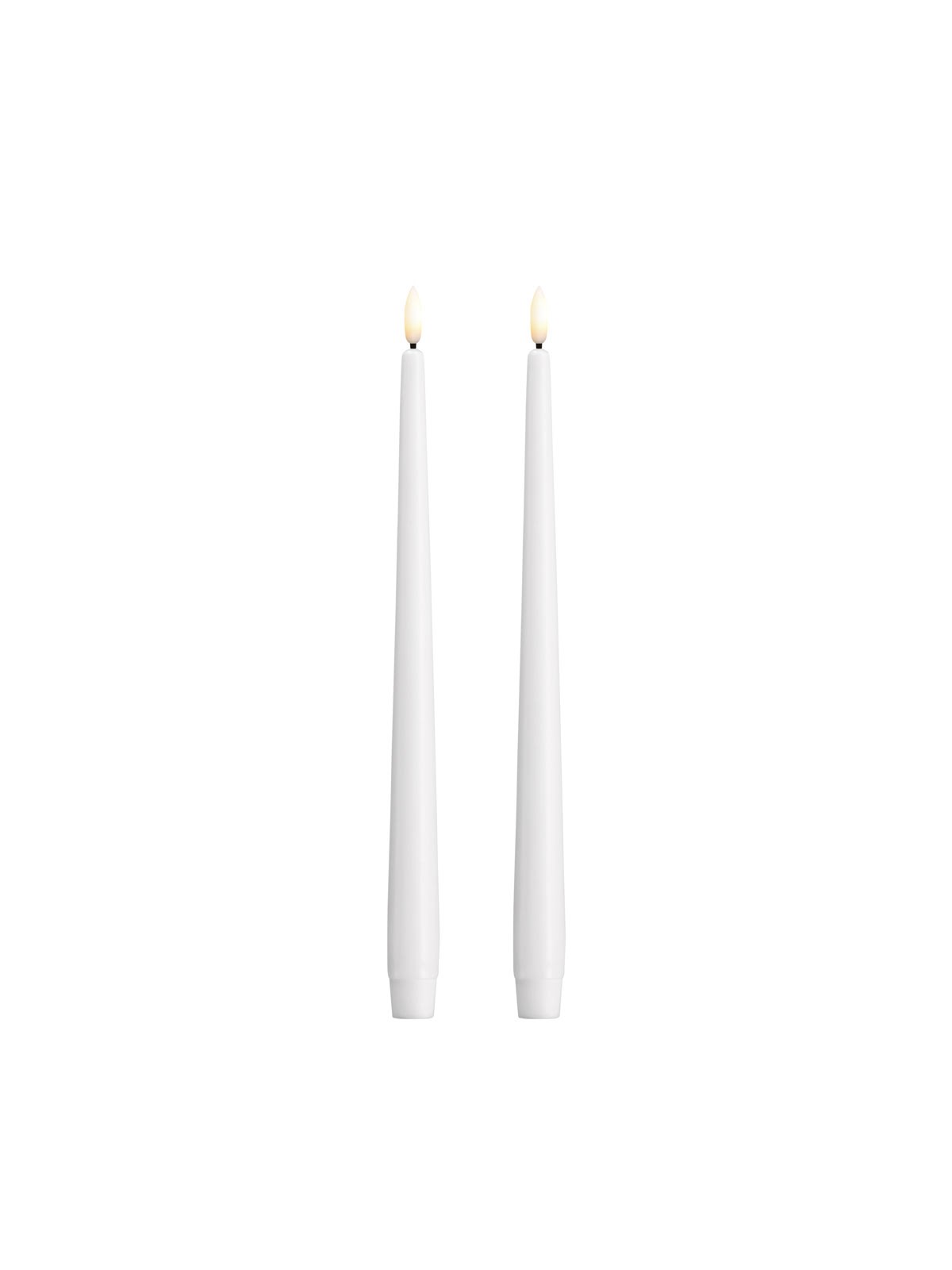 Moods & More LED taper candle - Slim - Classic white - 23x300 mm - 2 pcs