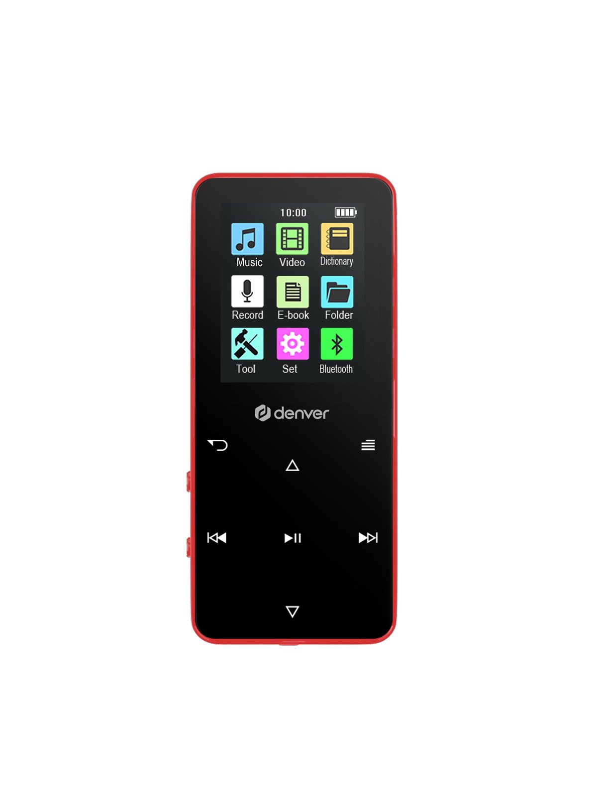 DENVER MP-1830R RED - MP4 media player with built-in bluetooth and rechargeable battery - MP3-Afspiller 4 GB