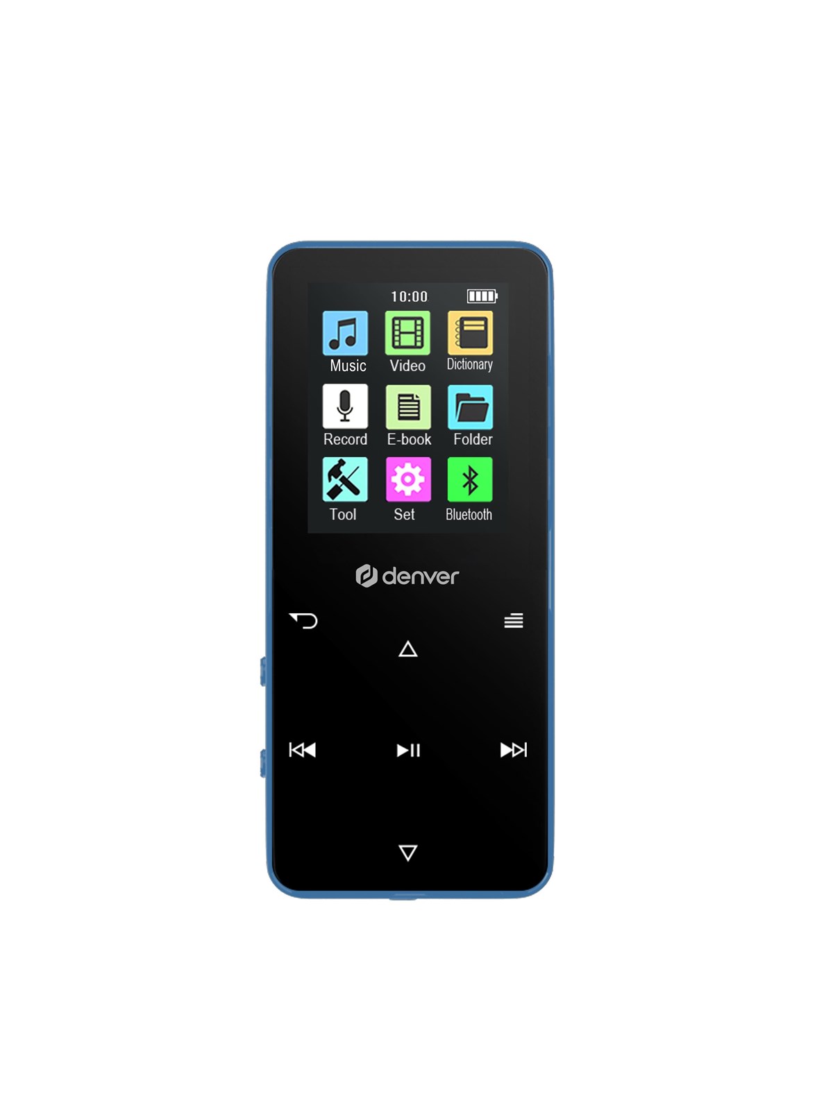 DENVER MP-1830BU BLUE - MP4 media player with built-in bluetooth and rechargeable battery - MP3-Afspiller 4 GB