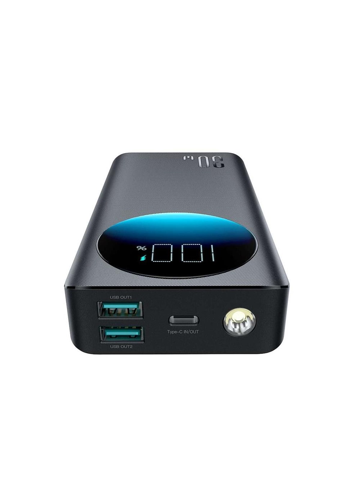Joyroom Powerbank JR-PBF02 30W 20000mAh + USB-A - USB-C cable 0.25m - black Powerbank - Sort - 20000 mAh