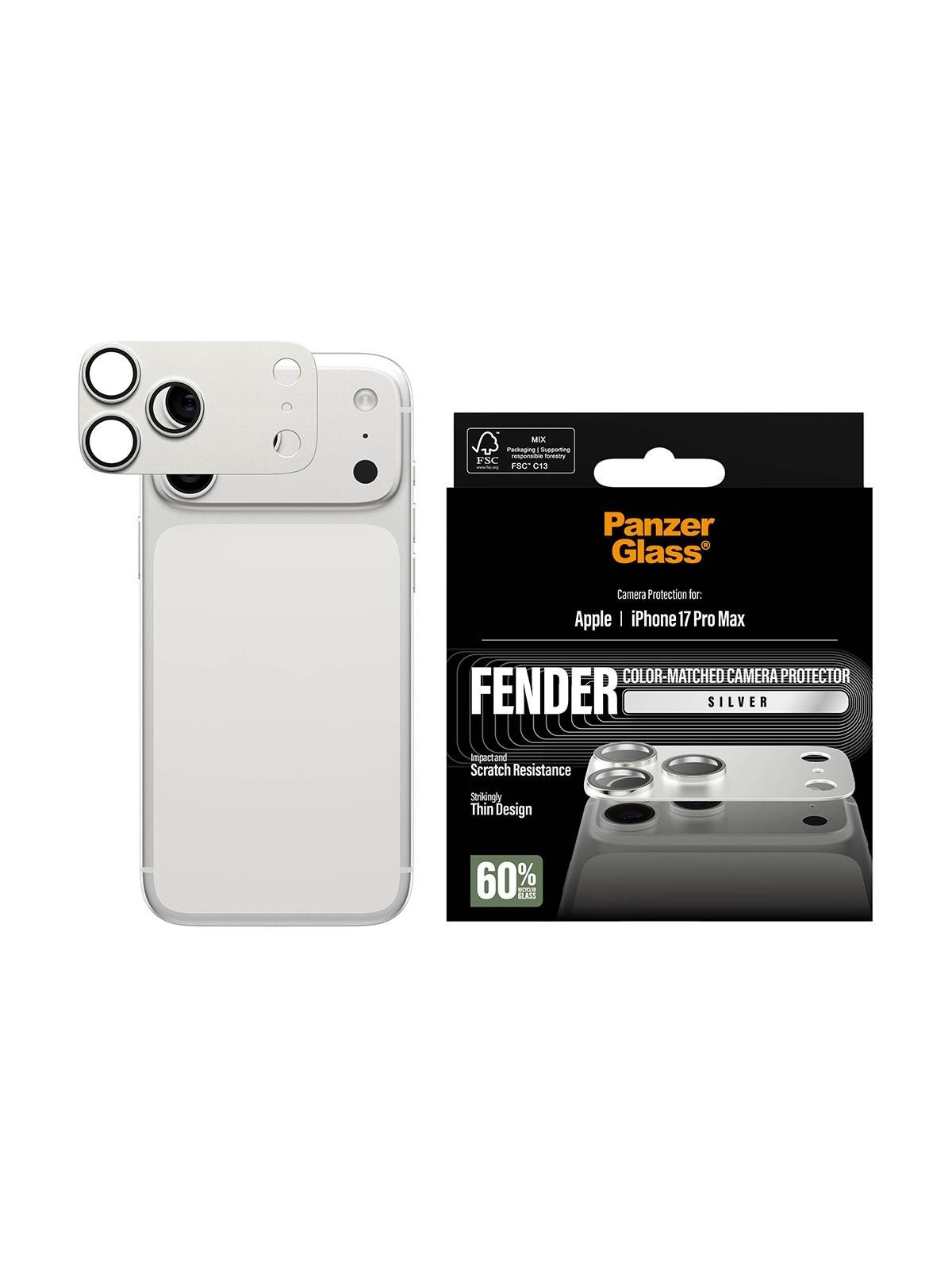 PanzerGlass Fender Camera Protector Silver iPhone 17 Pro Max, Mobil Tilbehør