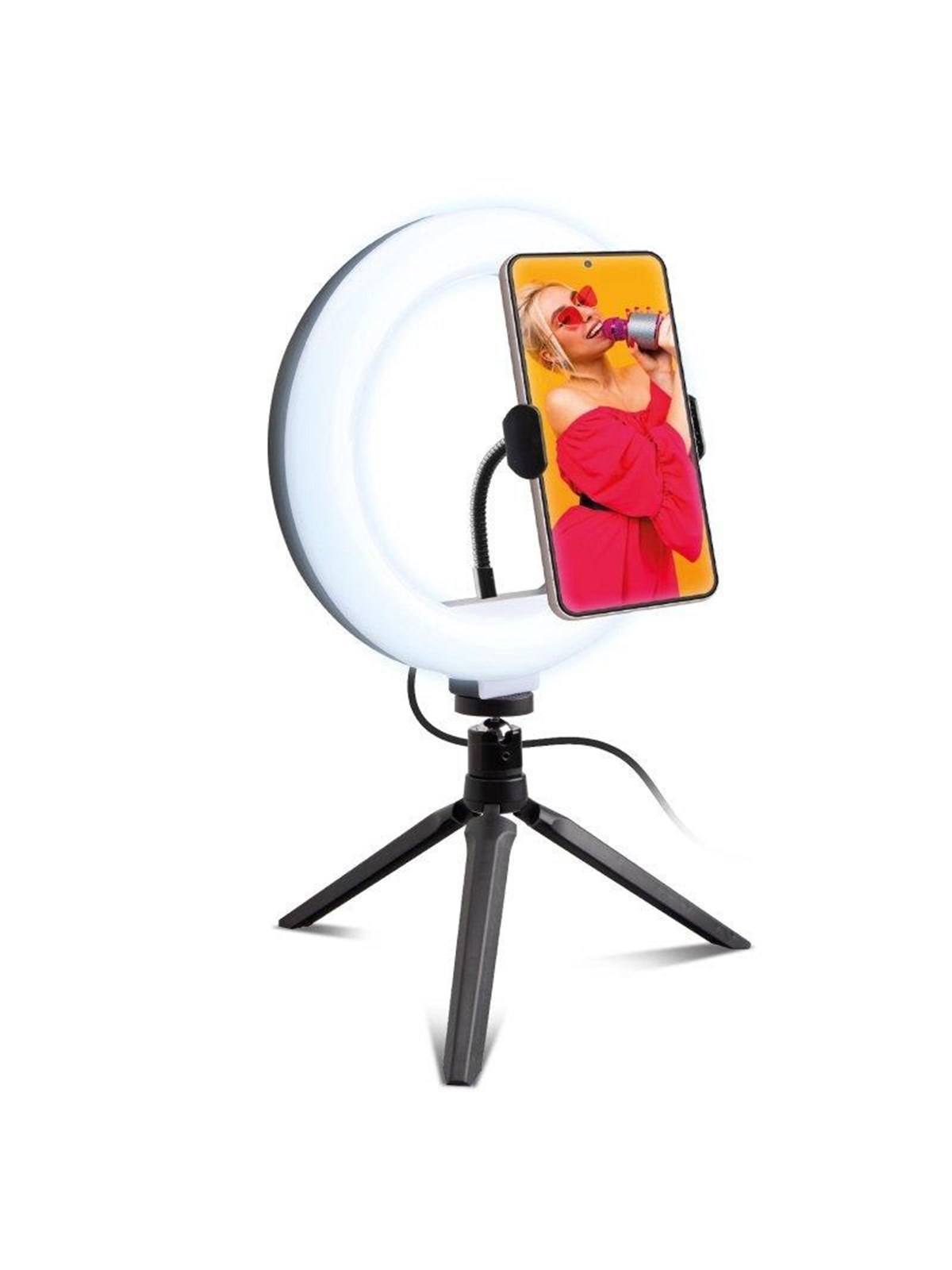 SBS Ring Light med tripod, Mobilcover