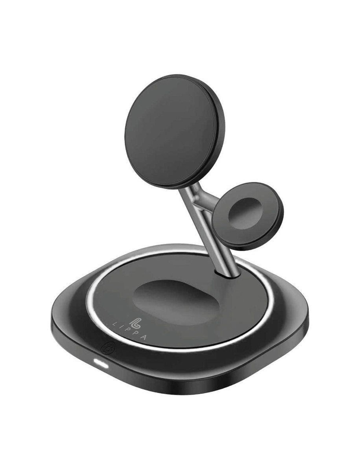 Lippa 3-in-1 Wireless Charger Stand 15W Black, Mobil Oplader