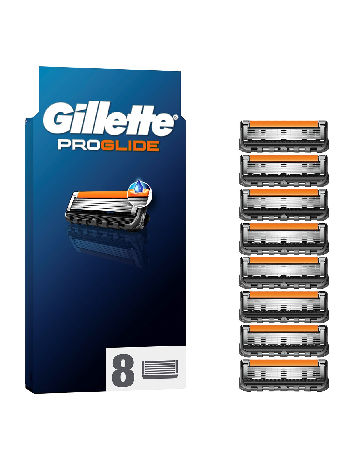 Gillette Fusion ProGlide - 8 pcs, Barbergrej