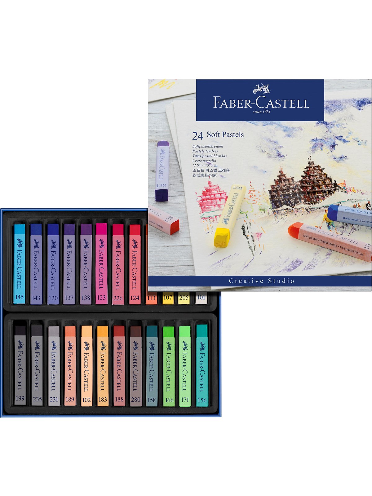 Faber-Castell Soft pastel Kridt, æske/24 ass., Tegneværktøj