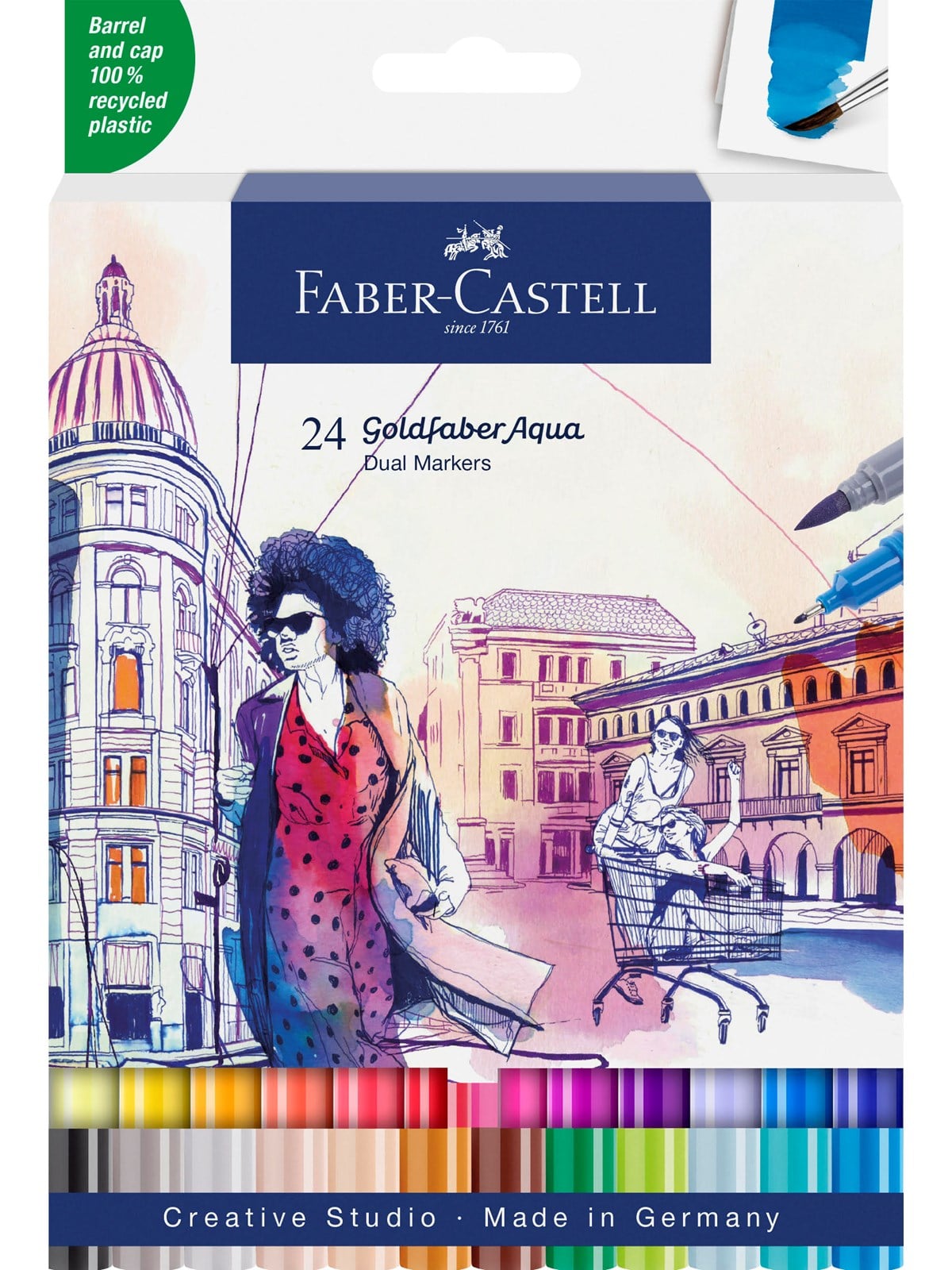 Faber-Castell Goldfaber Aqua Dual marker 24 ass, Tegneværktøj