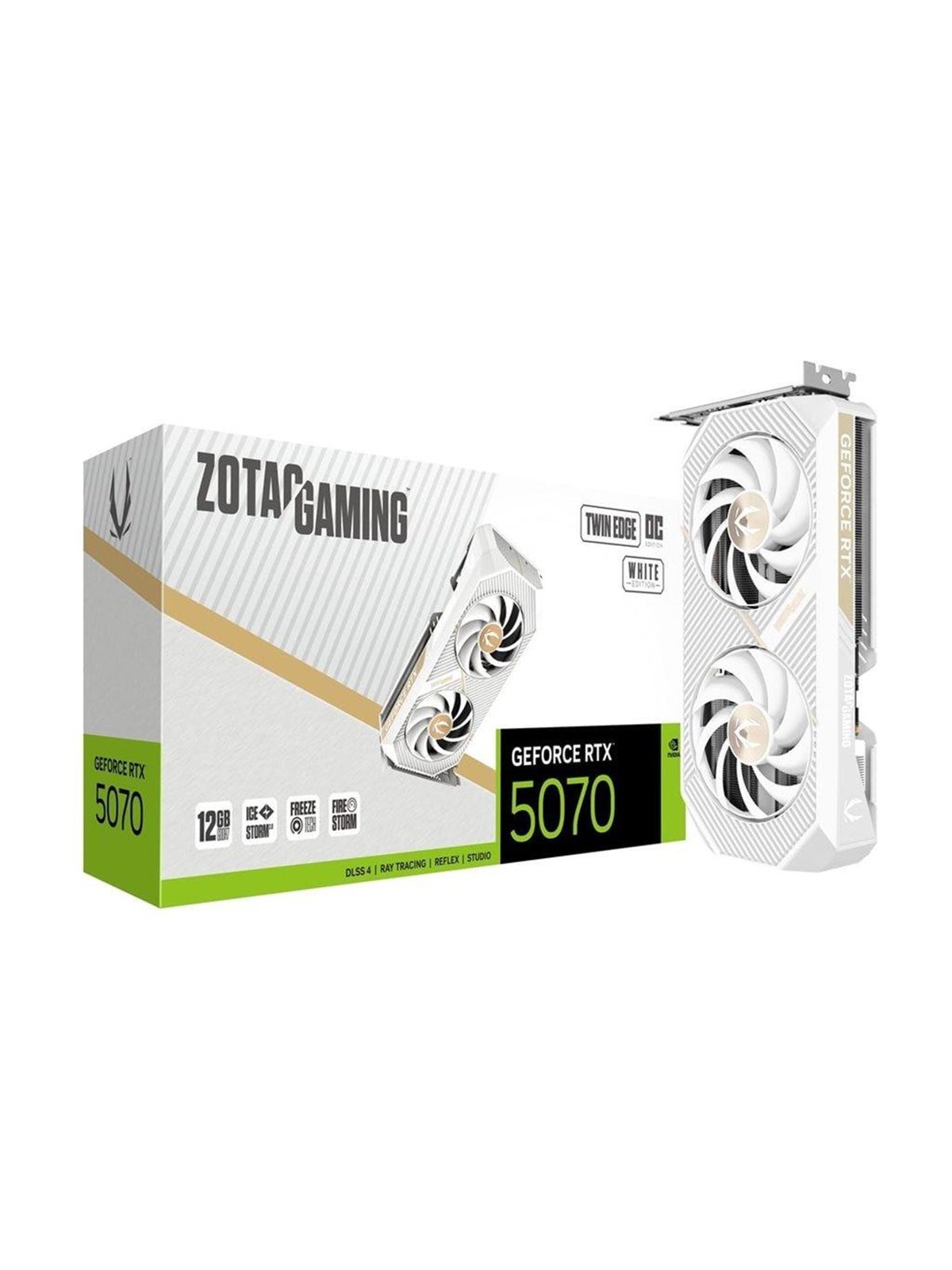 ZOTAC GeForce RTX 5070 Twin Edge OC White - 12GB GDDR7 RAM - Grafikkort
