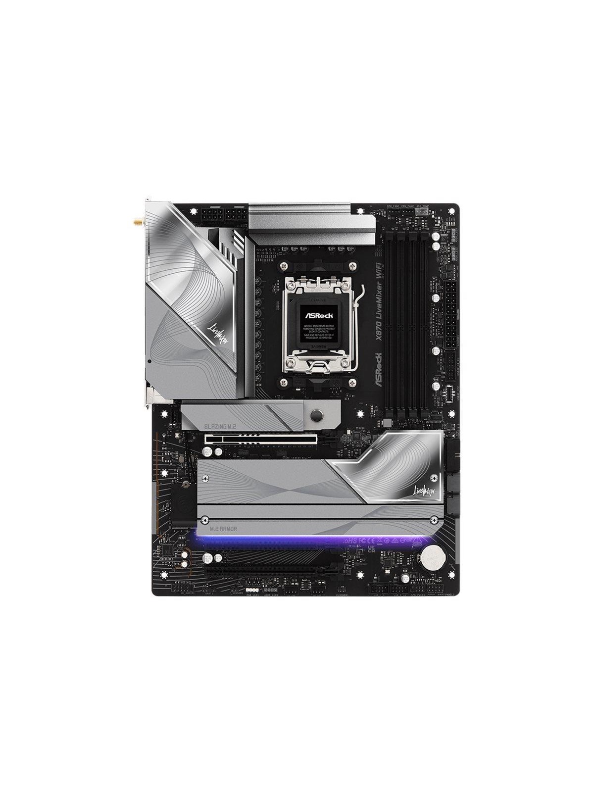 ASRock X870 LIVEMIXER WIFI - motherboard - ATX - Socket AM5 - AMD X870 Bundkort - AMD X870 - AMD AM5 socket - DDR5 RAM - ATX