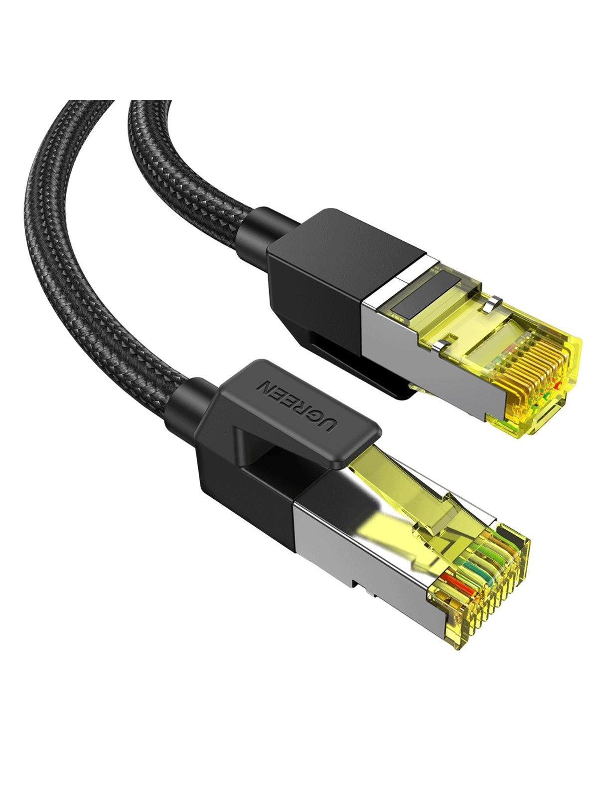 UGREEN Cat7 10Gbps 600MHz F/FTP RJ45 Patch Ethernet Cable - Sort - 0.5 meter