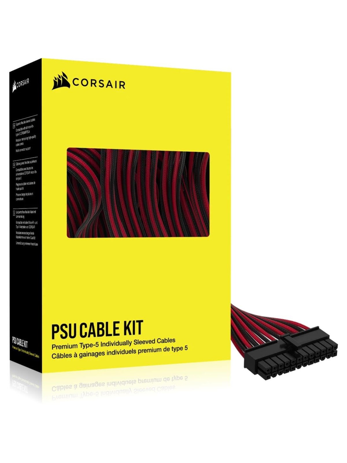 Corsair PSU - cable kit - Black/Red, Strømkabel