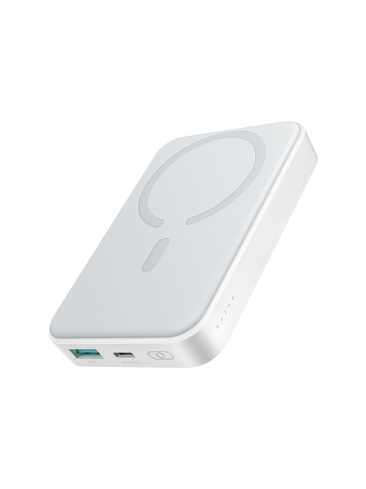 Joyroom Powerbank JR-W020 20W 10000mAh MagSafe + USB-C - USB-C cable 0.25m - white Powerbank - Hvid - 10000 mAh
