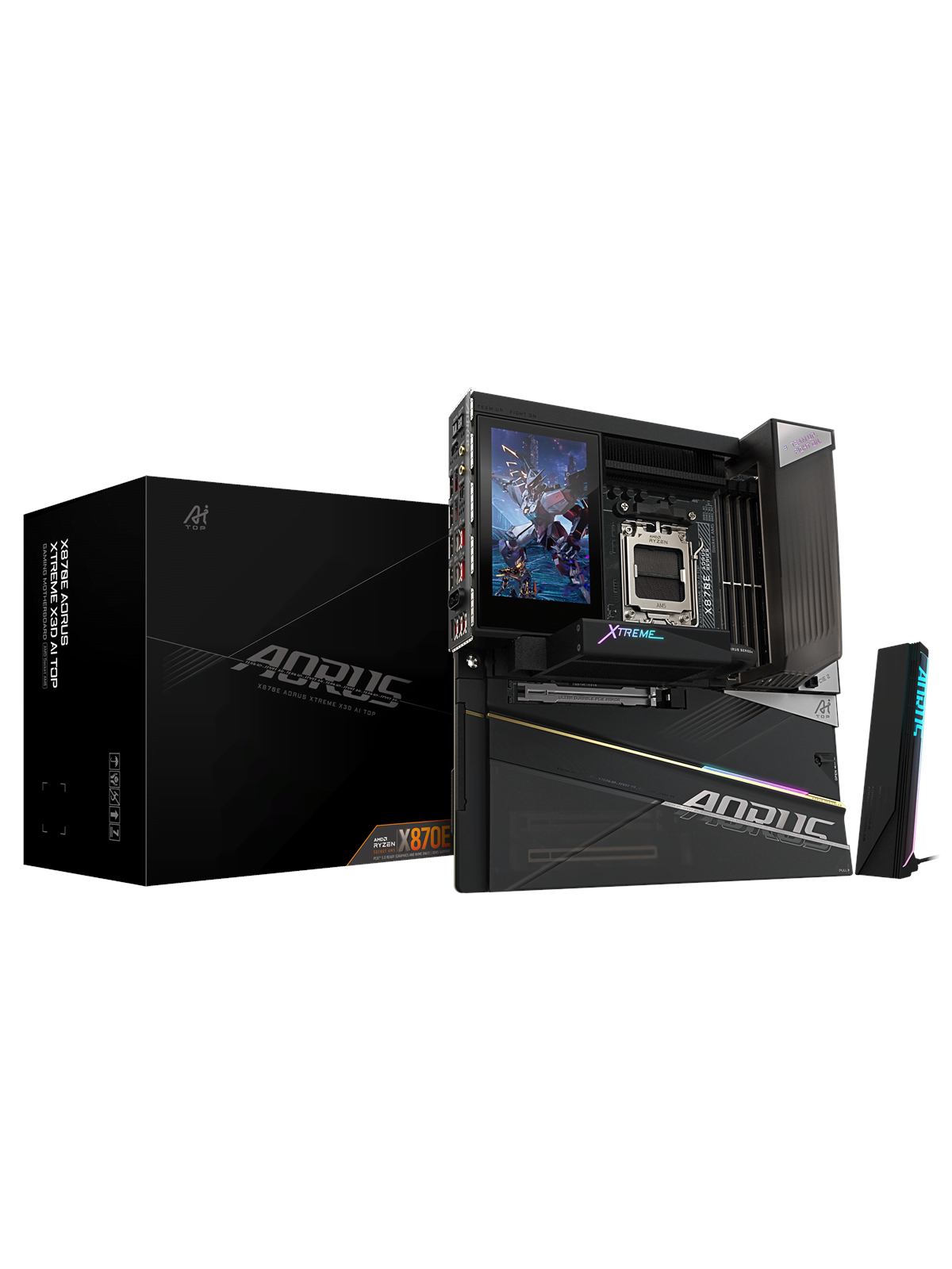 GIGABYTE X870E AORUS XTREME X3D AI TOP Bundkort - AMD X870E - AMD AM5 socket - DDR5 RAM - Extended ATX