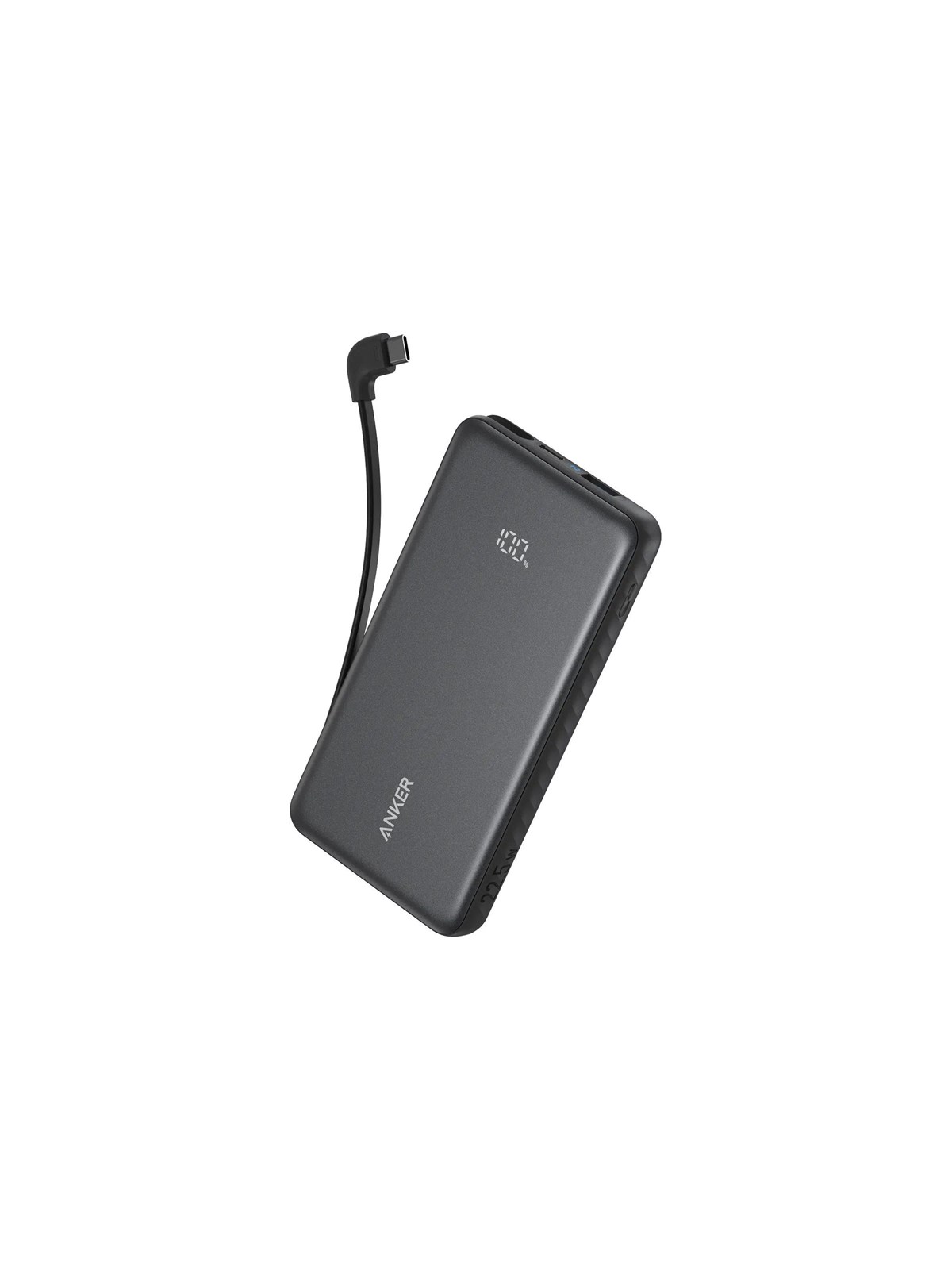Anker Zolo Power Bank Black 10K 22.5W Built-In USB-C Cable Powerbank - Sort - 10000 mAh