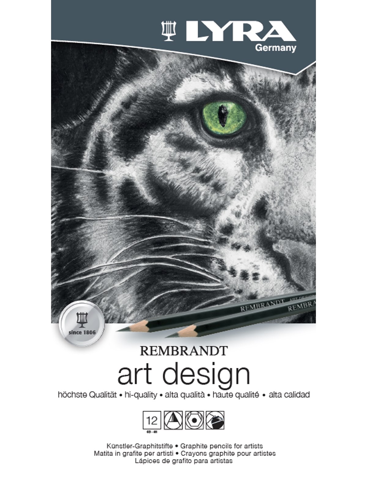 Lyra Rembrandt Art Design Tin box 12 pcs, Hobbyartikel