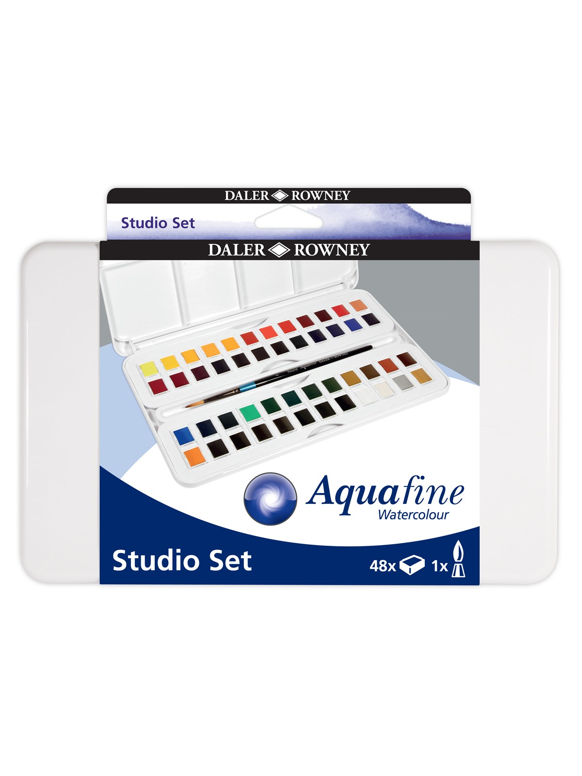 Daler-Rowney Aquafine Watercolour Studio Set 48 col, Hobbyartikel