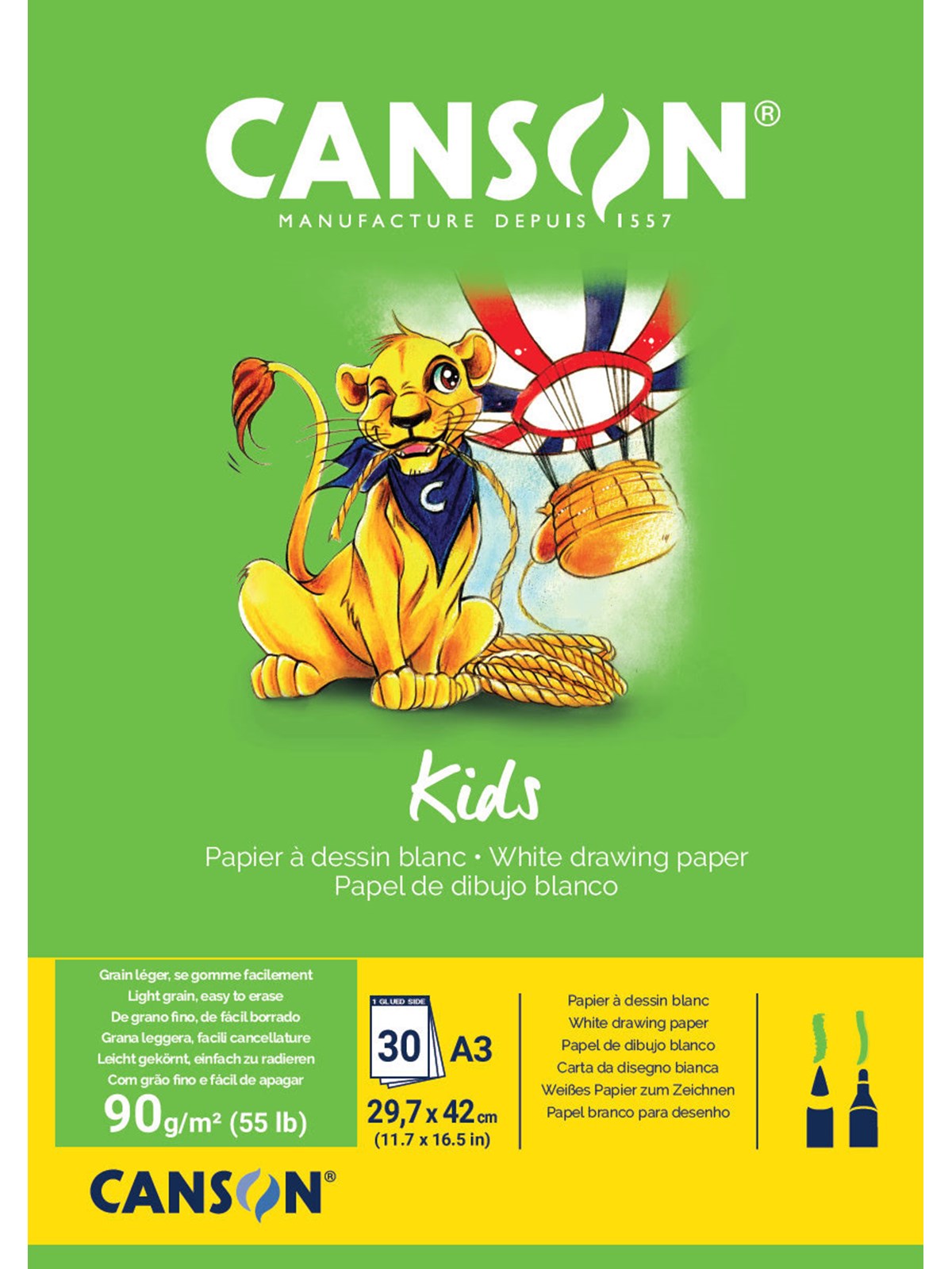 Canson Kids Drawing A3 90G Pad 30 SH, Hobbyartikel