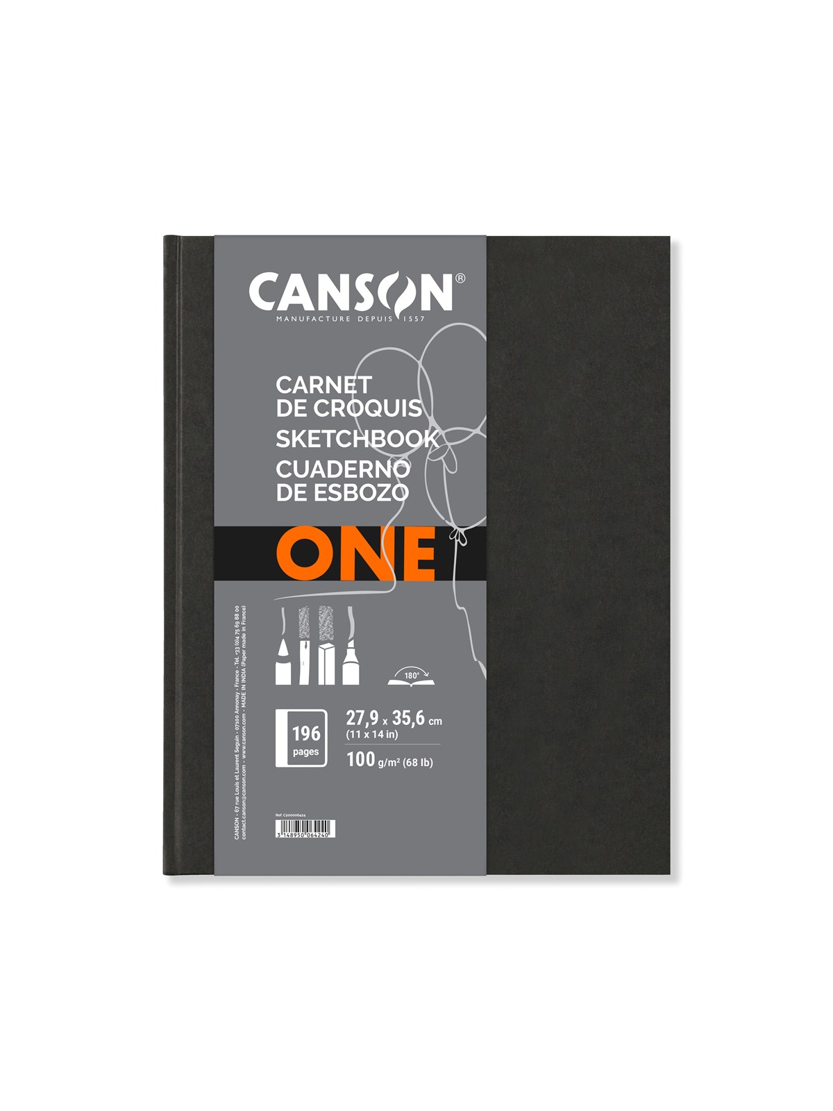 Canson One Art Book 27.9x35.6 cm 100G 98 SH Portrait Hardbound, Hobbyartikel