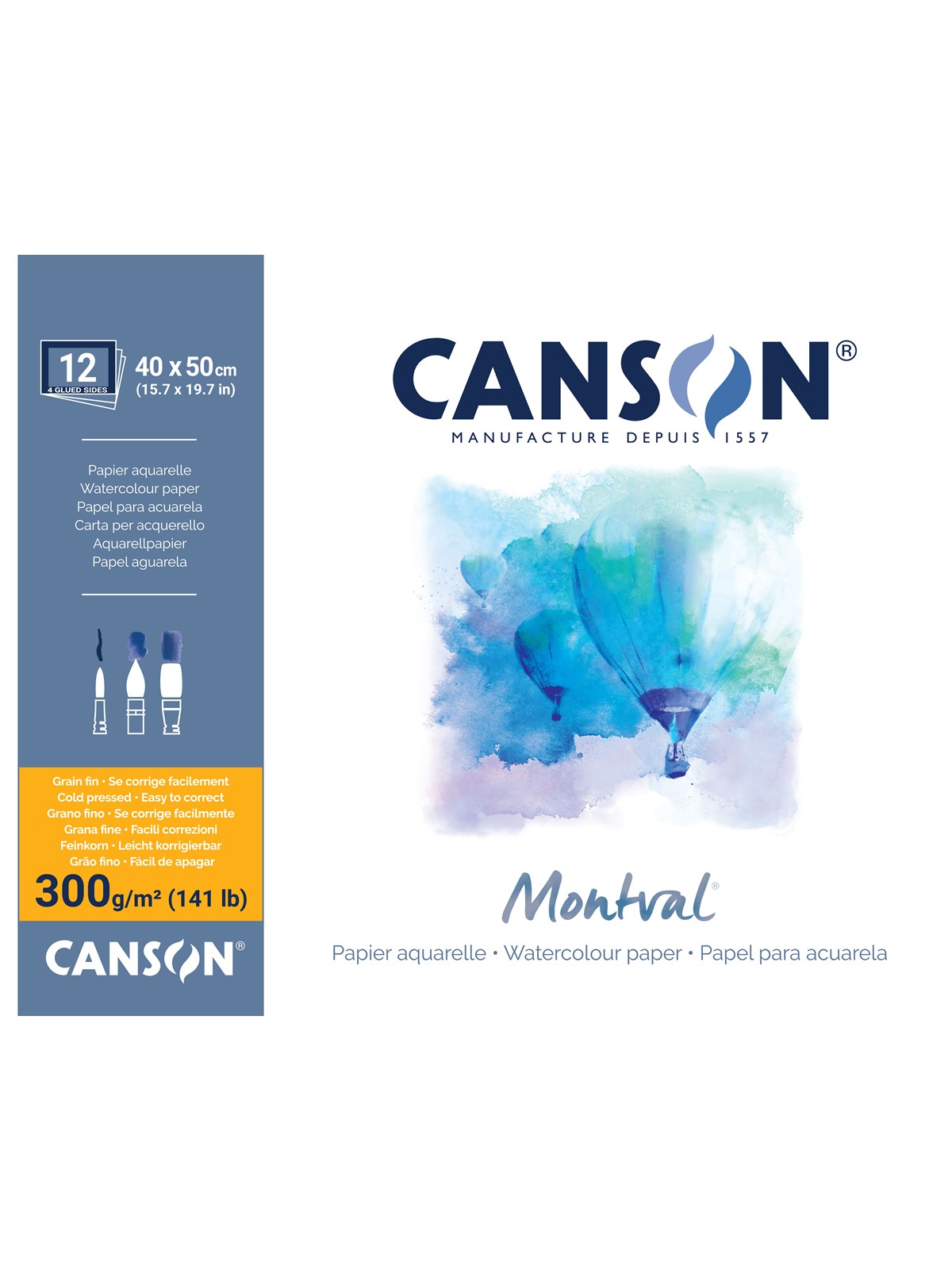 Canson Montval CP 40x50 cm 300G Block 12 SH, Hobbyartikel