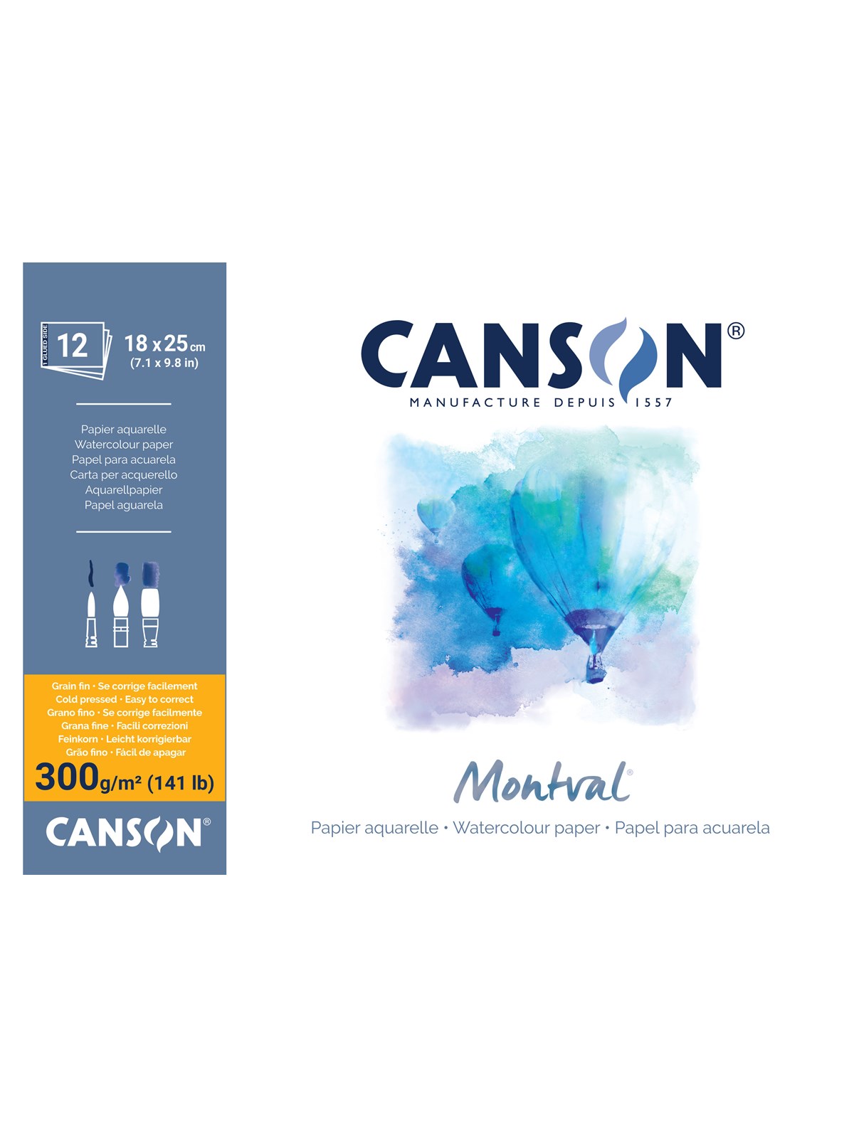 Canson Montval CP 18x25 cm 300G Pad 12 SH, Hobbyartikel