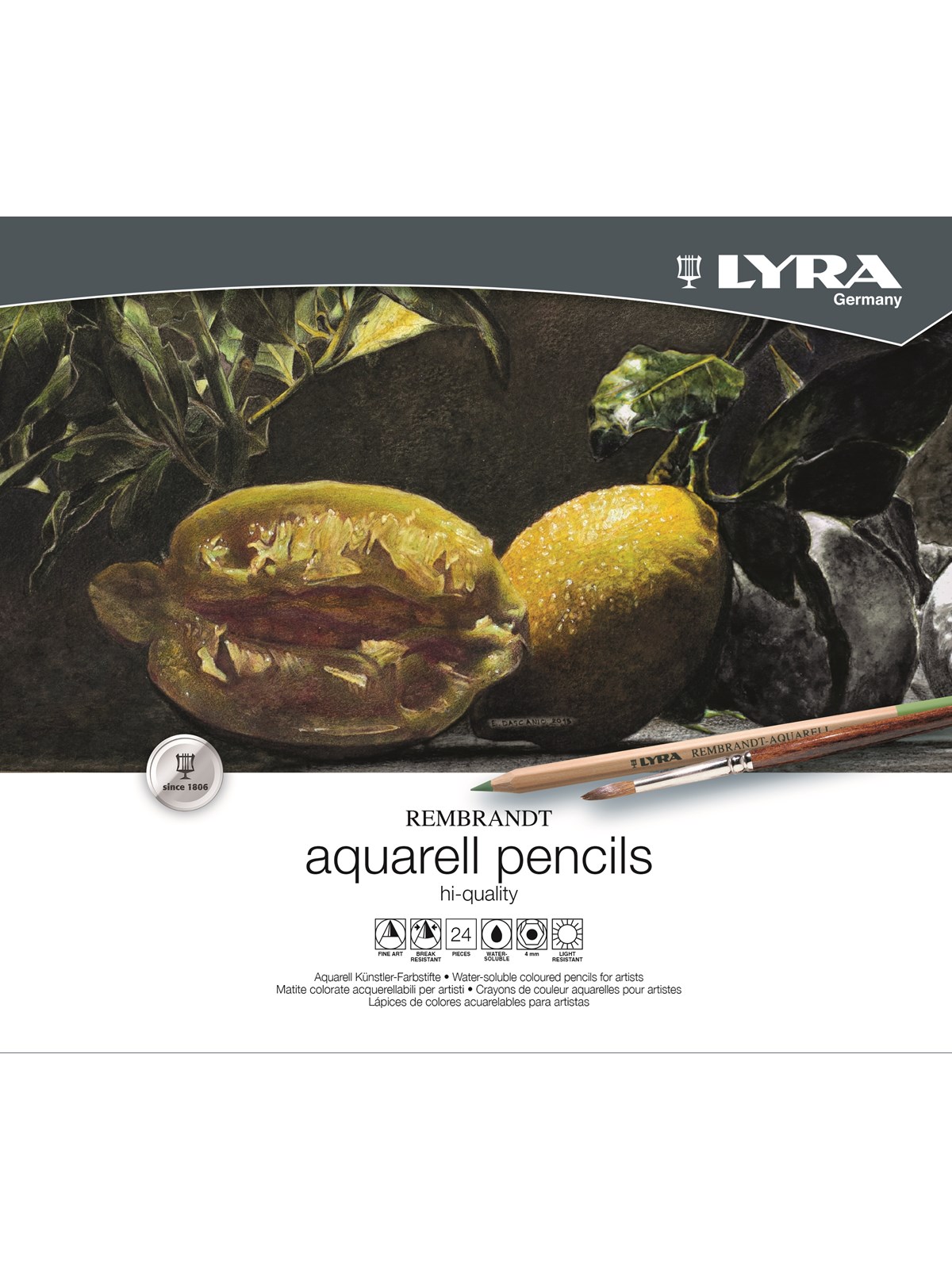 Lyra Rembrandt Aquarell Tin Box 24 pcs, Hobbyartikel