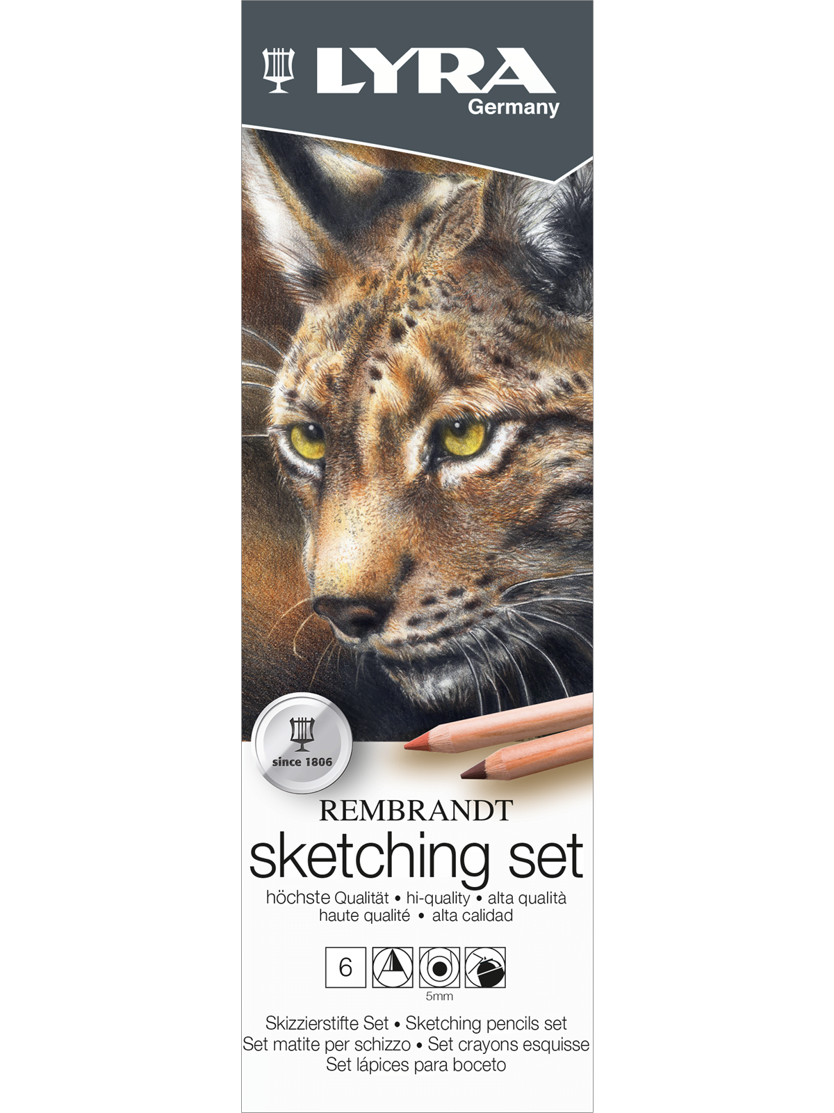 Lyra Rembrandt Sketching set 6 pcs, Hobbyartikel