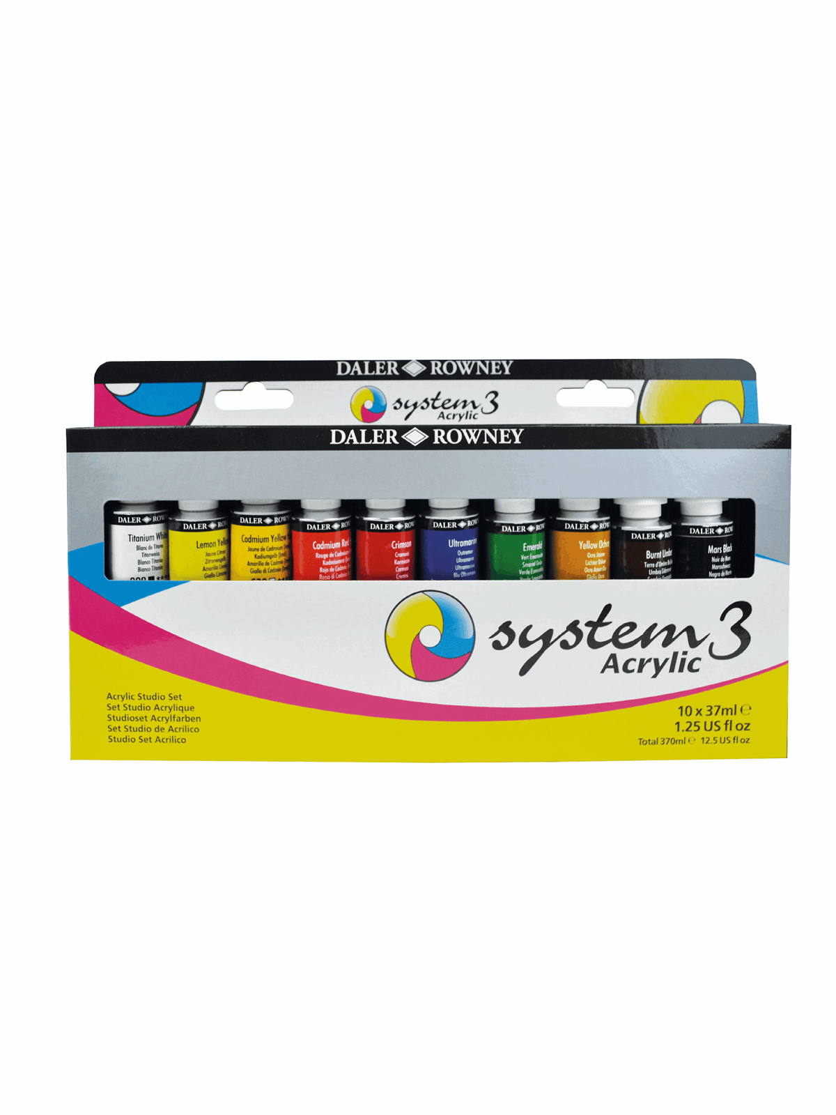 Daler-Rowney System3 Acrylic Studio Set 10x37 ml, Hobbyartikel