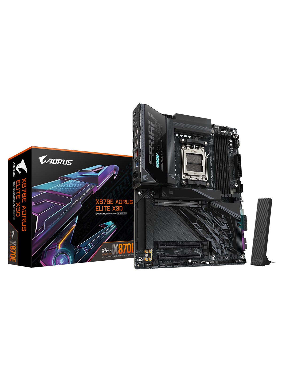 GIGABYTE X870E AORUS ELITE X3D Bundkort - AMD X870E - AMD AM5 socket - DDR5 RAM - ATX