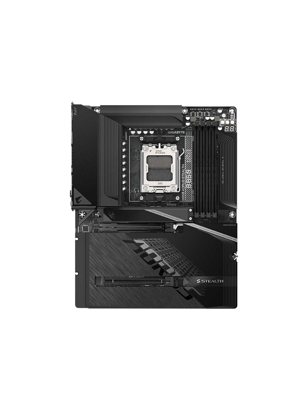 GIGABYTE B850 AORUS STEALTH Bundkort - AMD B850 - AMD AM5 socket - DDR5 RAM - ATX