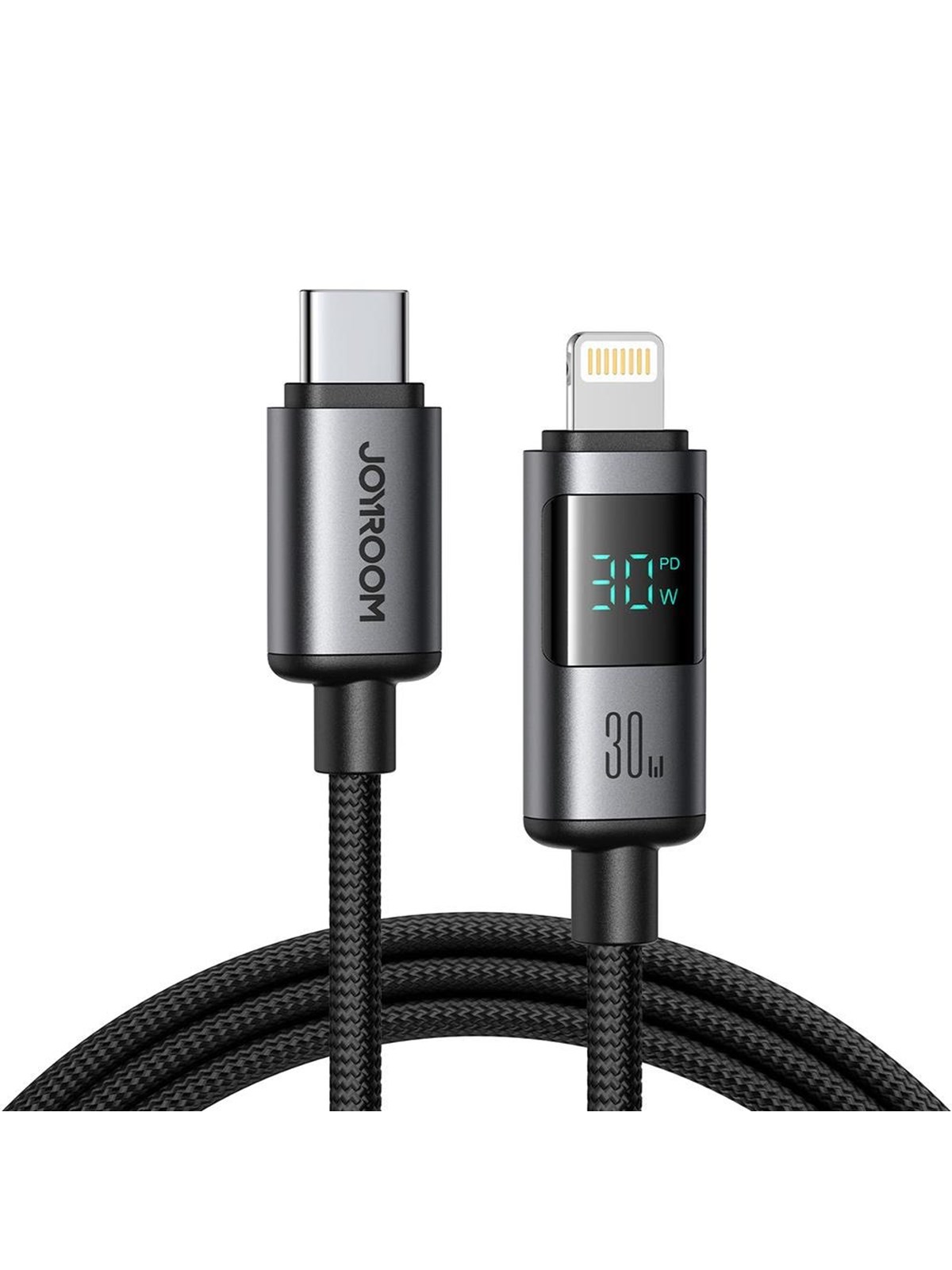 Joyroom S-A16 Pro Prism Series 30W USB-C - Lightning Cable with Display 1.2m - Black