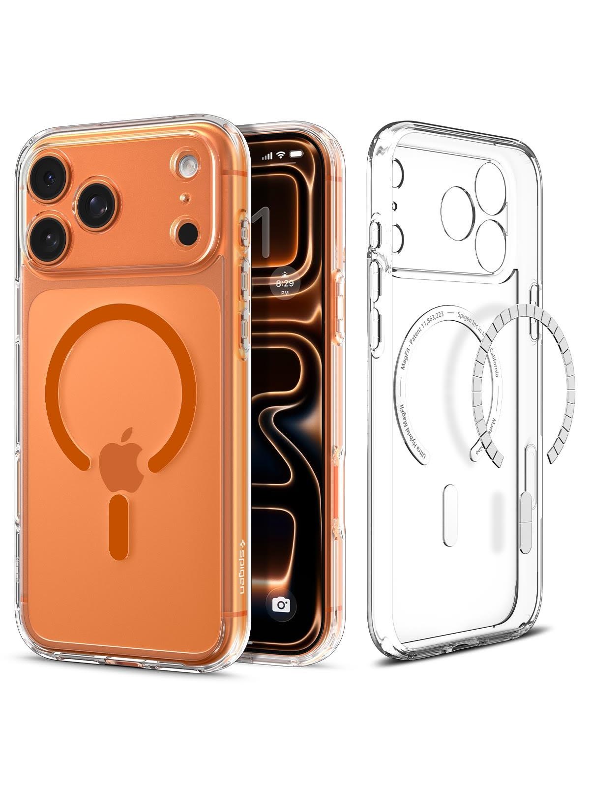 Spigen Ultra Hybrid MagSafe - clear orange - iPhone 17 Pro, Mobilcover